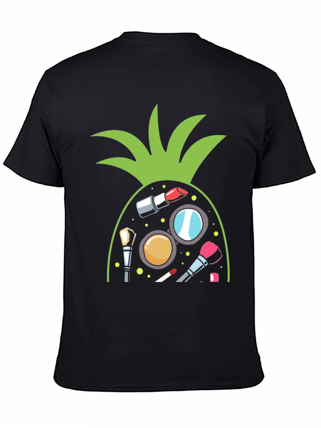 Makeup Pineapple Black T-Shirt