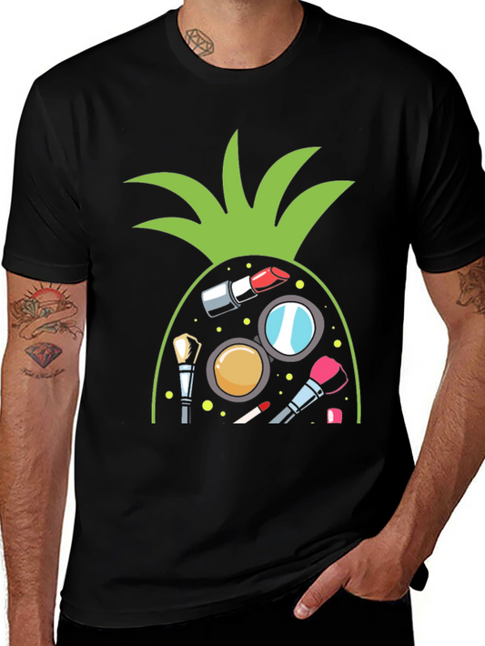 Makeup Pineapple Black T-Shirt