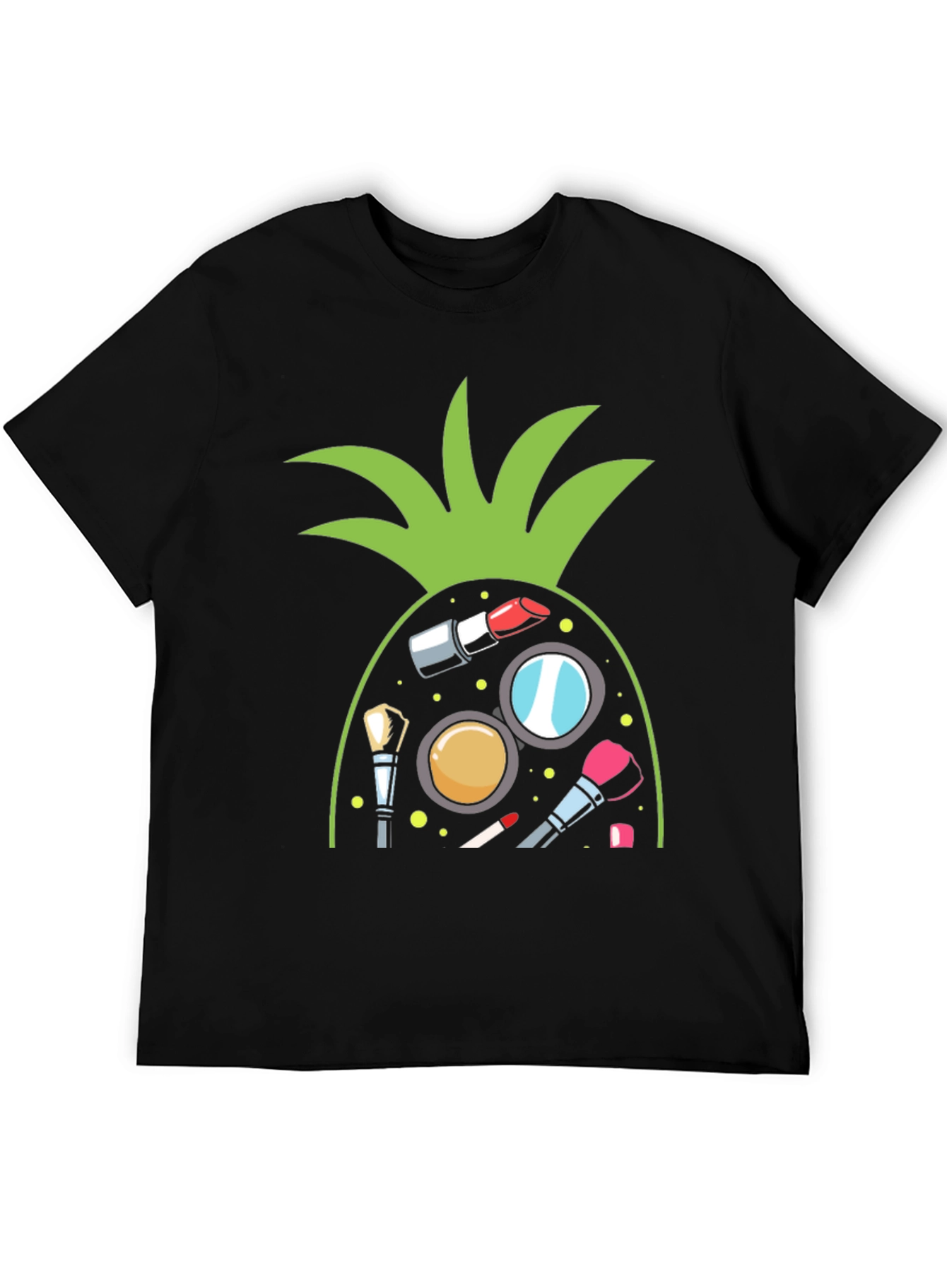 Makeup Pineapple Black T-Shirt