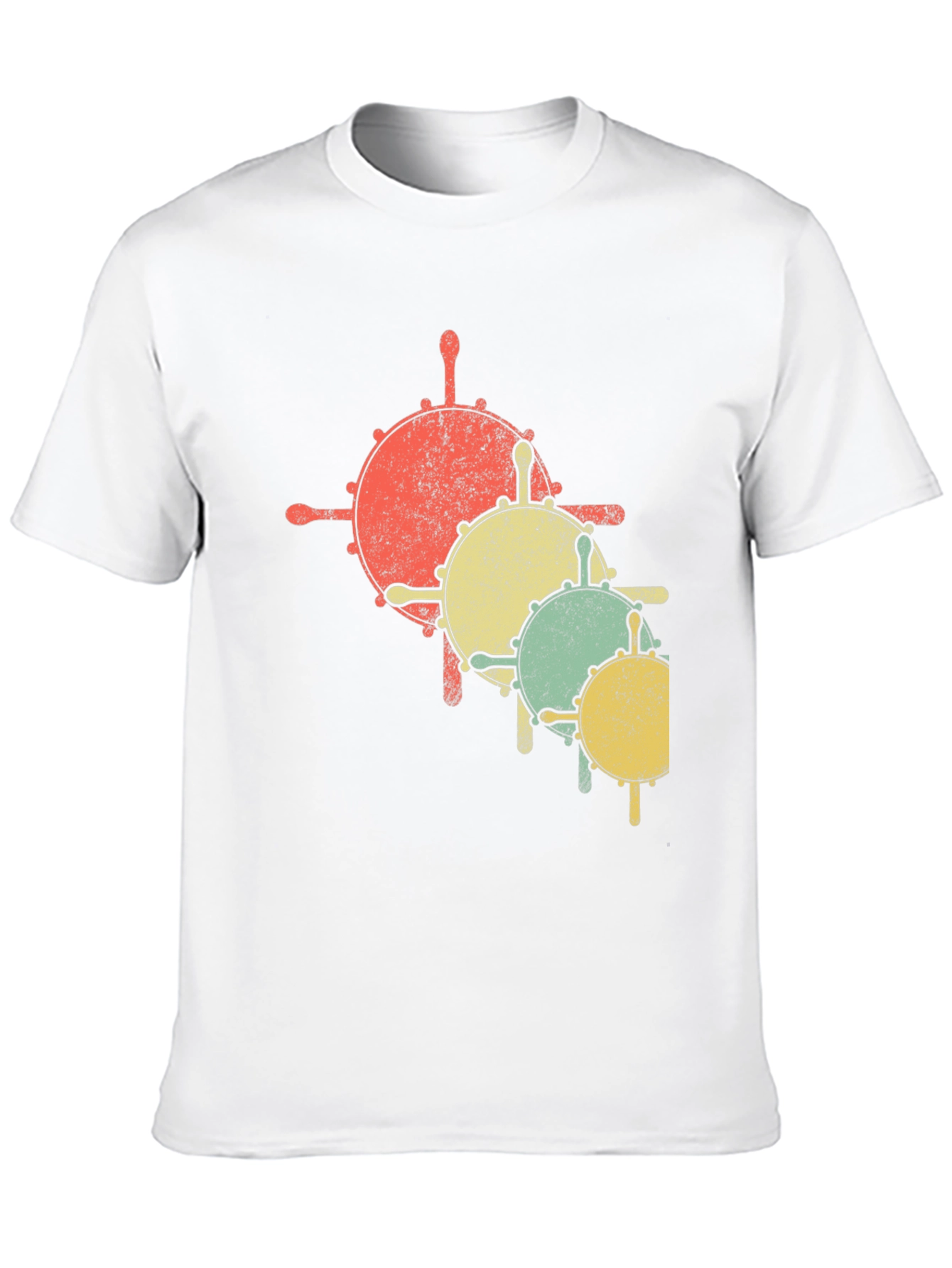 Nautical Helm Graphic Tee - Retro Style