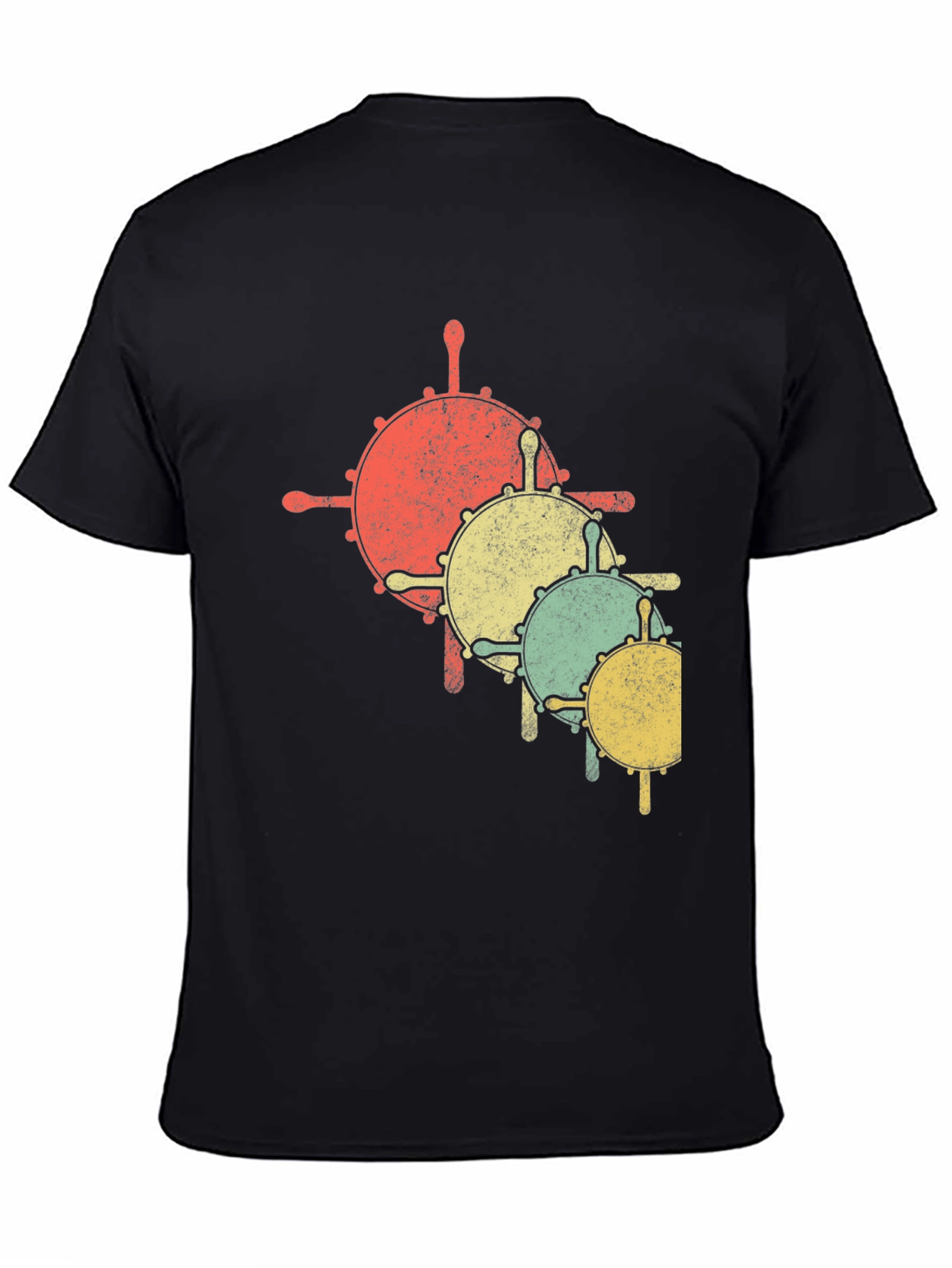 Nautical Helm Graphic Tee - Retro Style