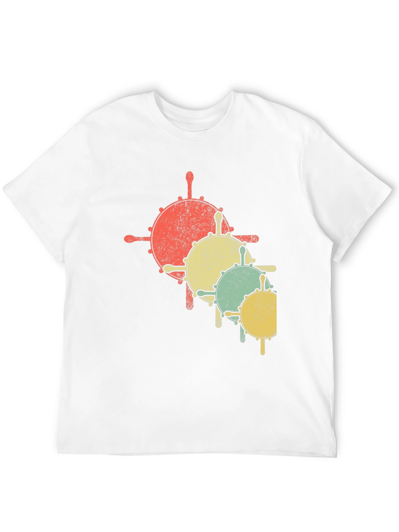 Nautical Helm Graphic Tee - Retro Style