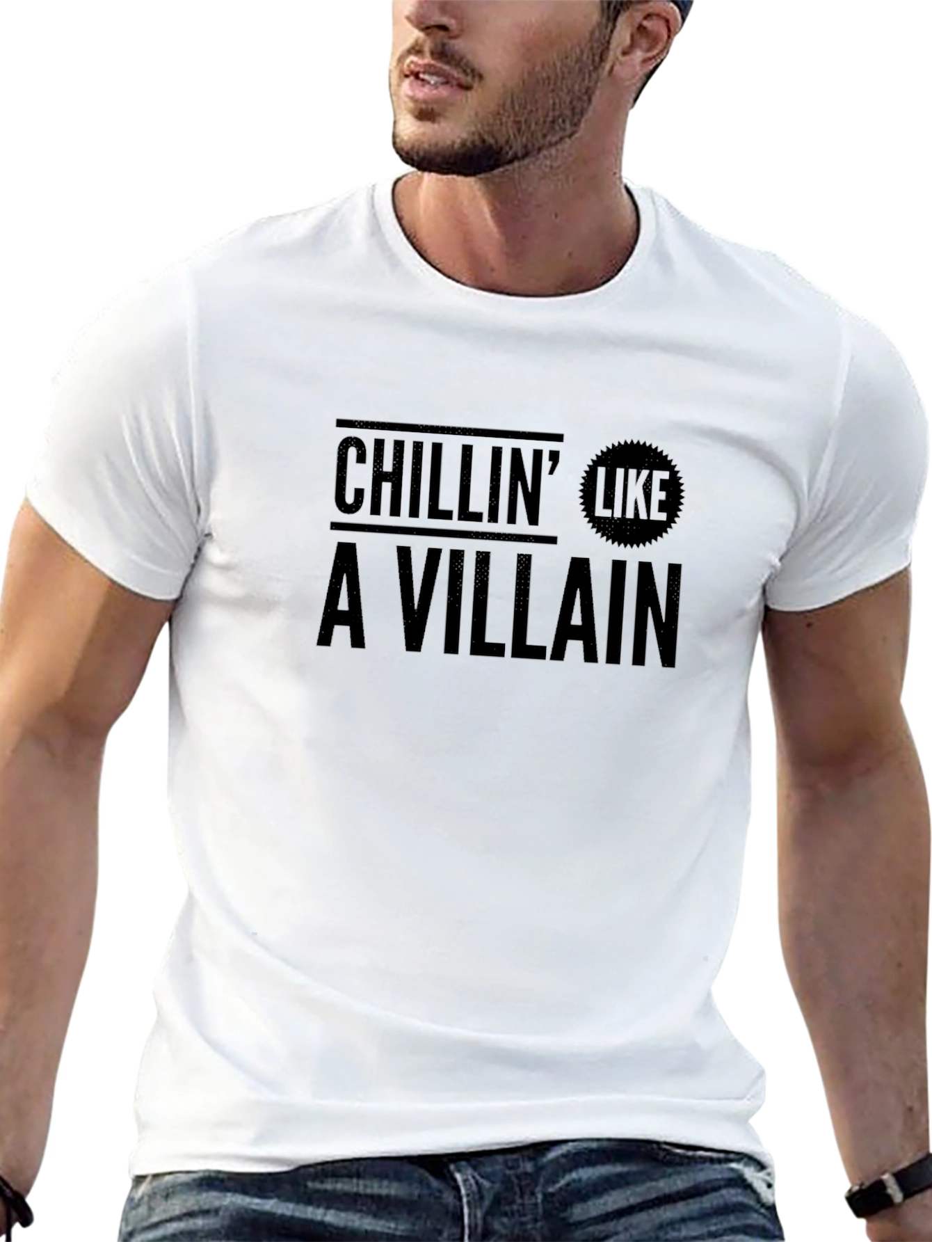 Chillin Like a Villain Black Graphic Tee