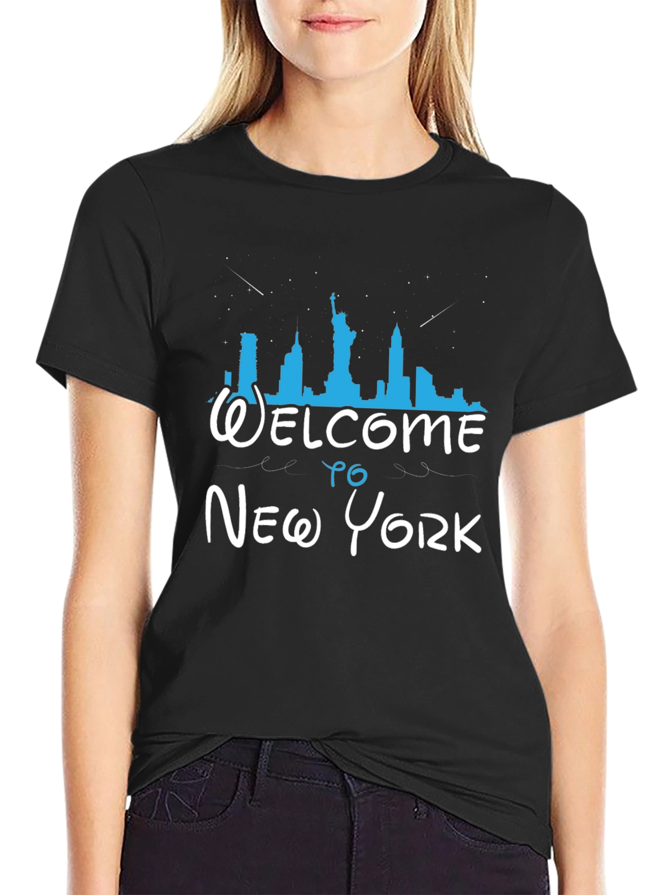 Welcome to New York Black Graphic T-Shirt