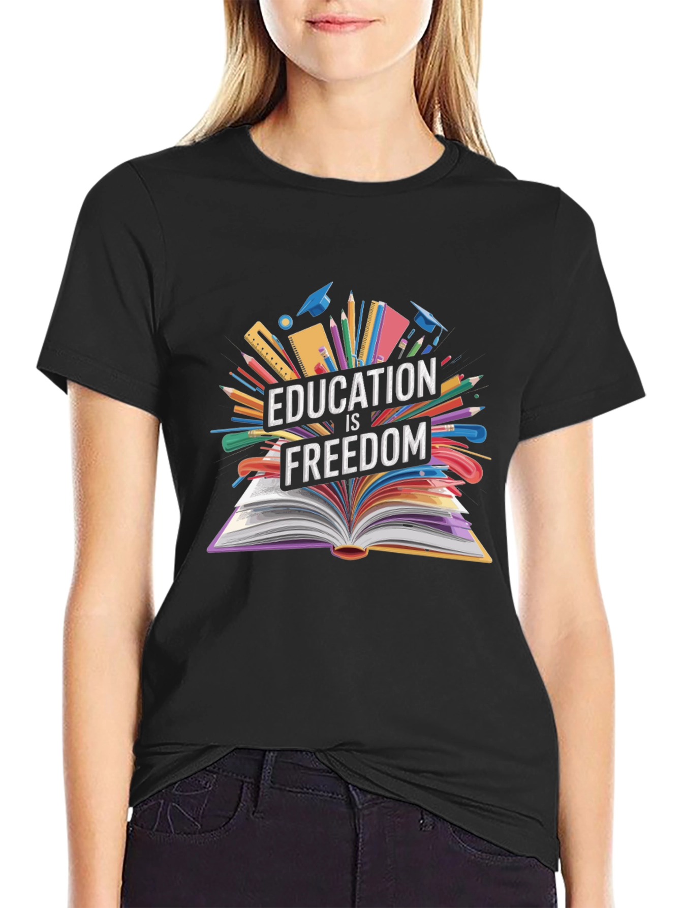 Education is Freedom Graphic T-Shirt