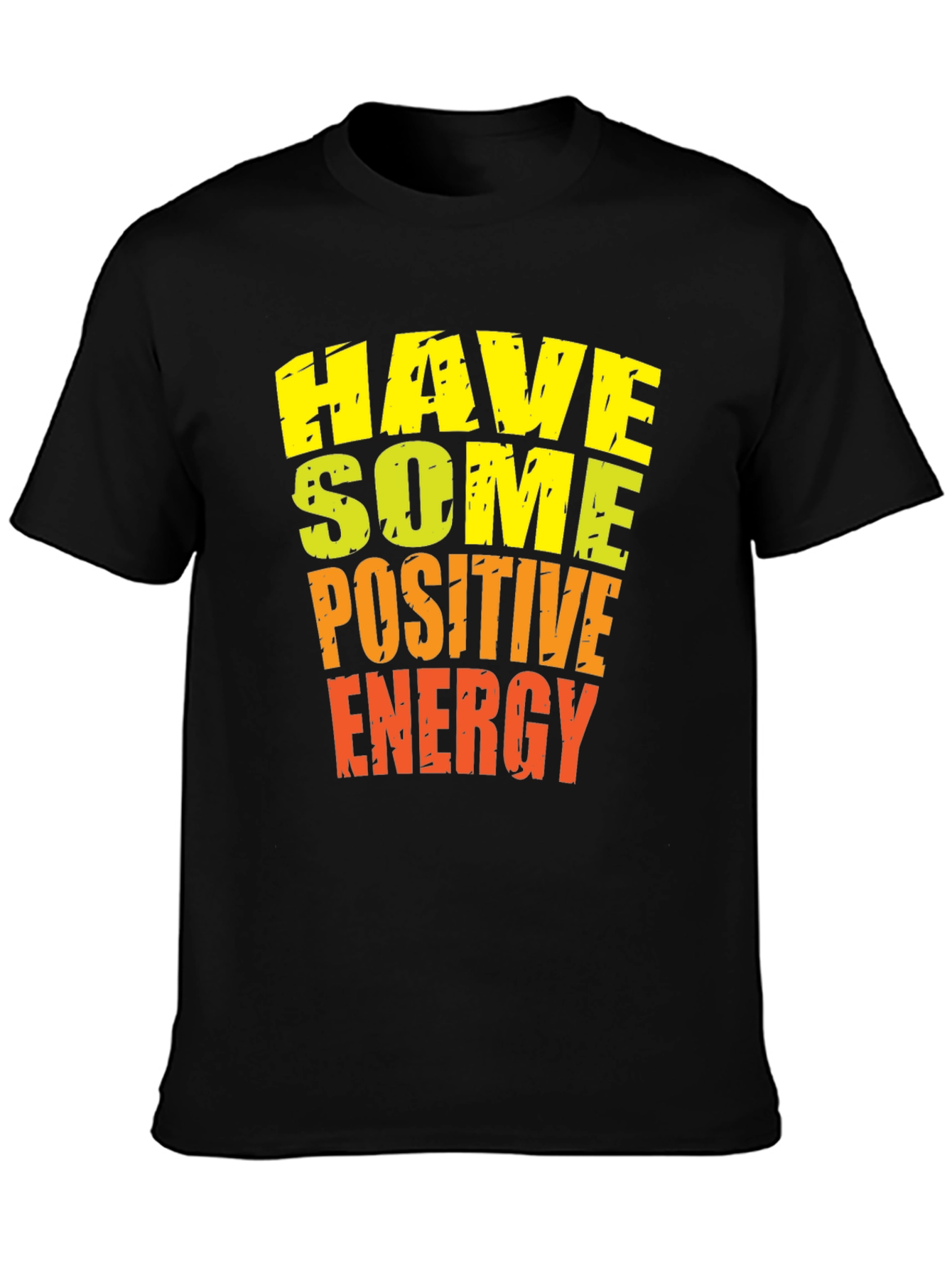 Positive Energy Graphic Tee - Black Cotton T-Shirt