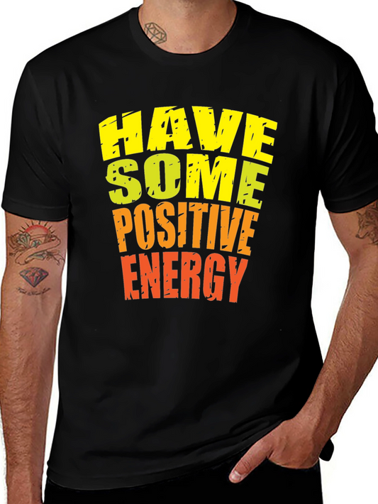 Positive Energy Graphic Tee - Black Cotton T-Shirt