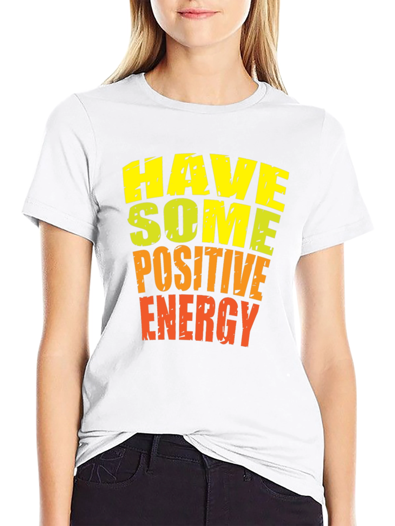 Positive Energy Graphic Tee - Black Cotton T-Shirt