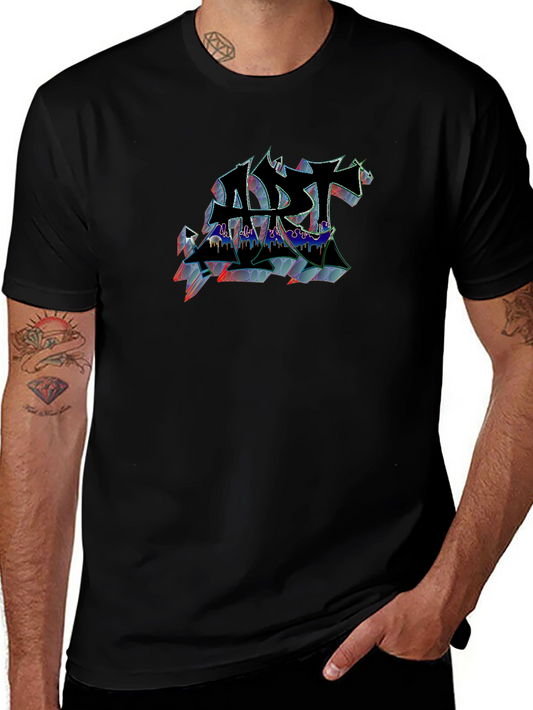 Abstract Art Graphic Black T-Shirt