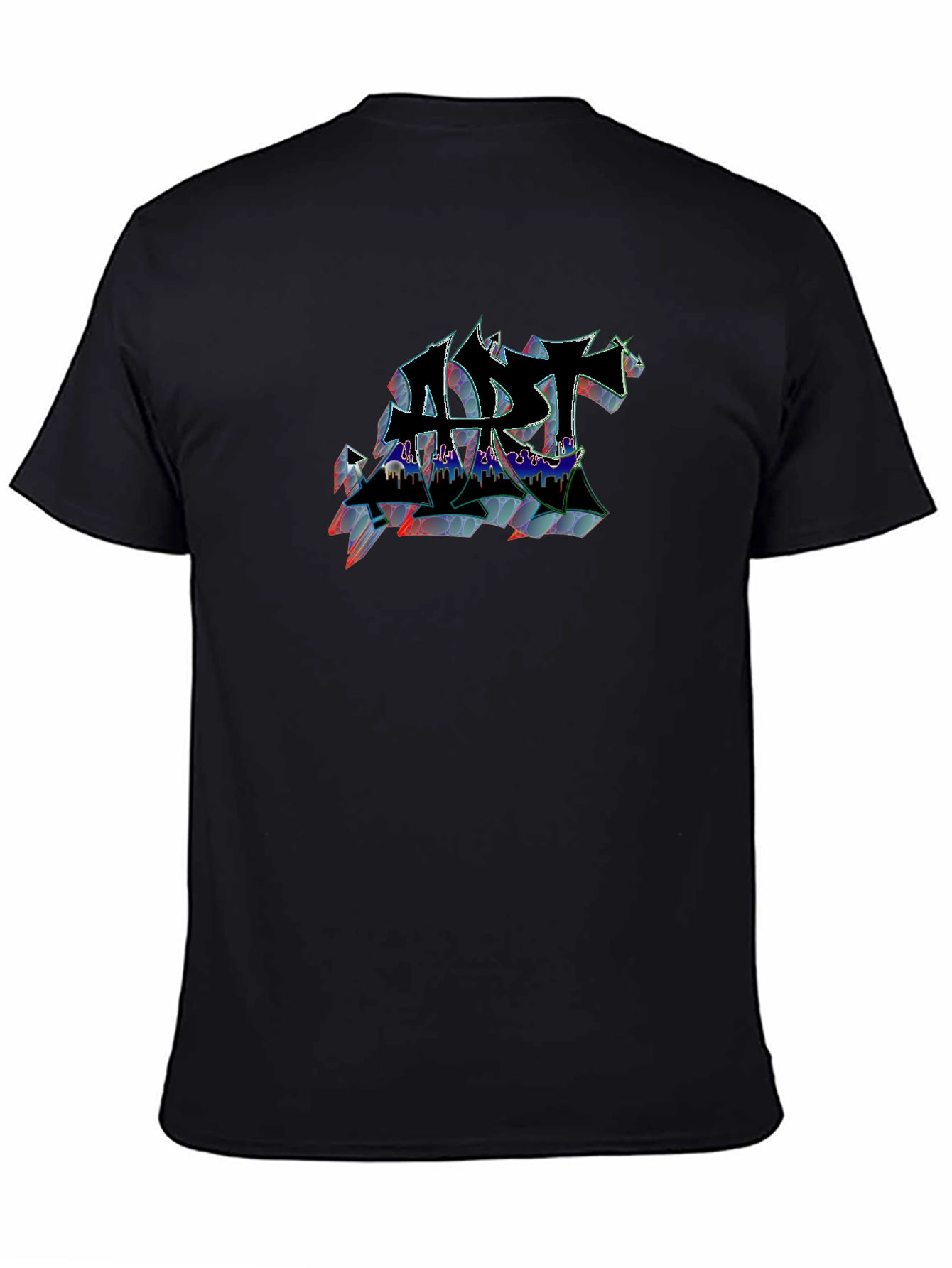 Abstract Art Graphic Black T-Shirt