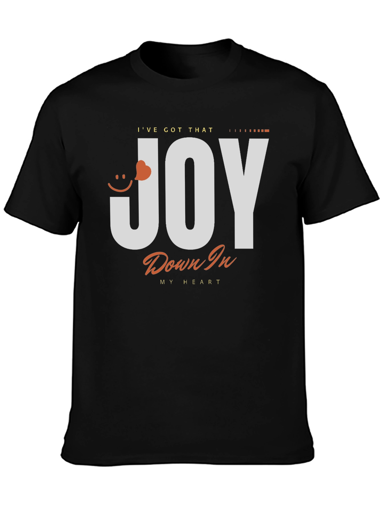 Joy Heart Graphic Black T-Shirt