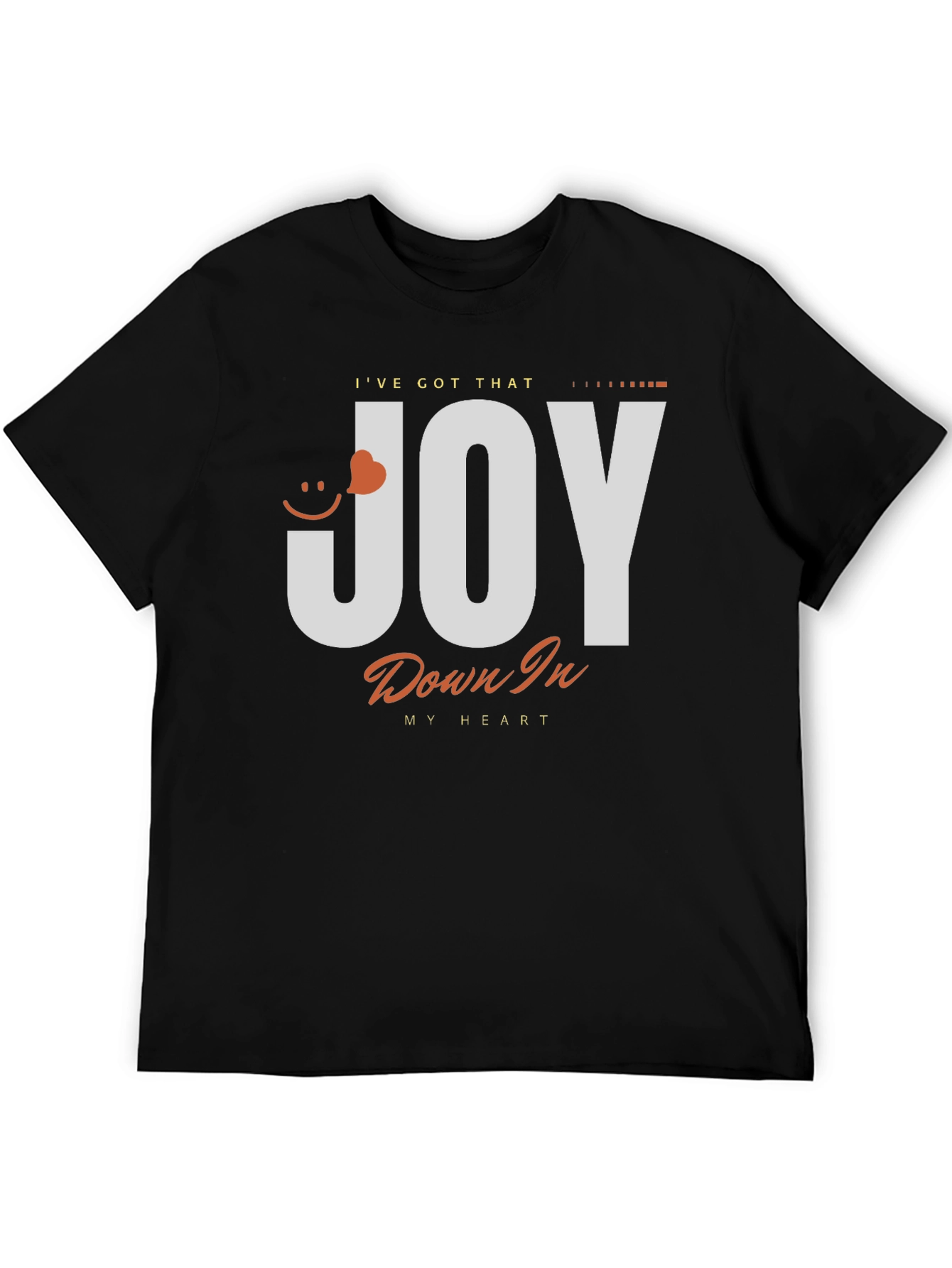 Joy Heart Graphic Black T-Shirt