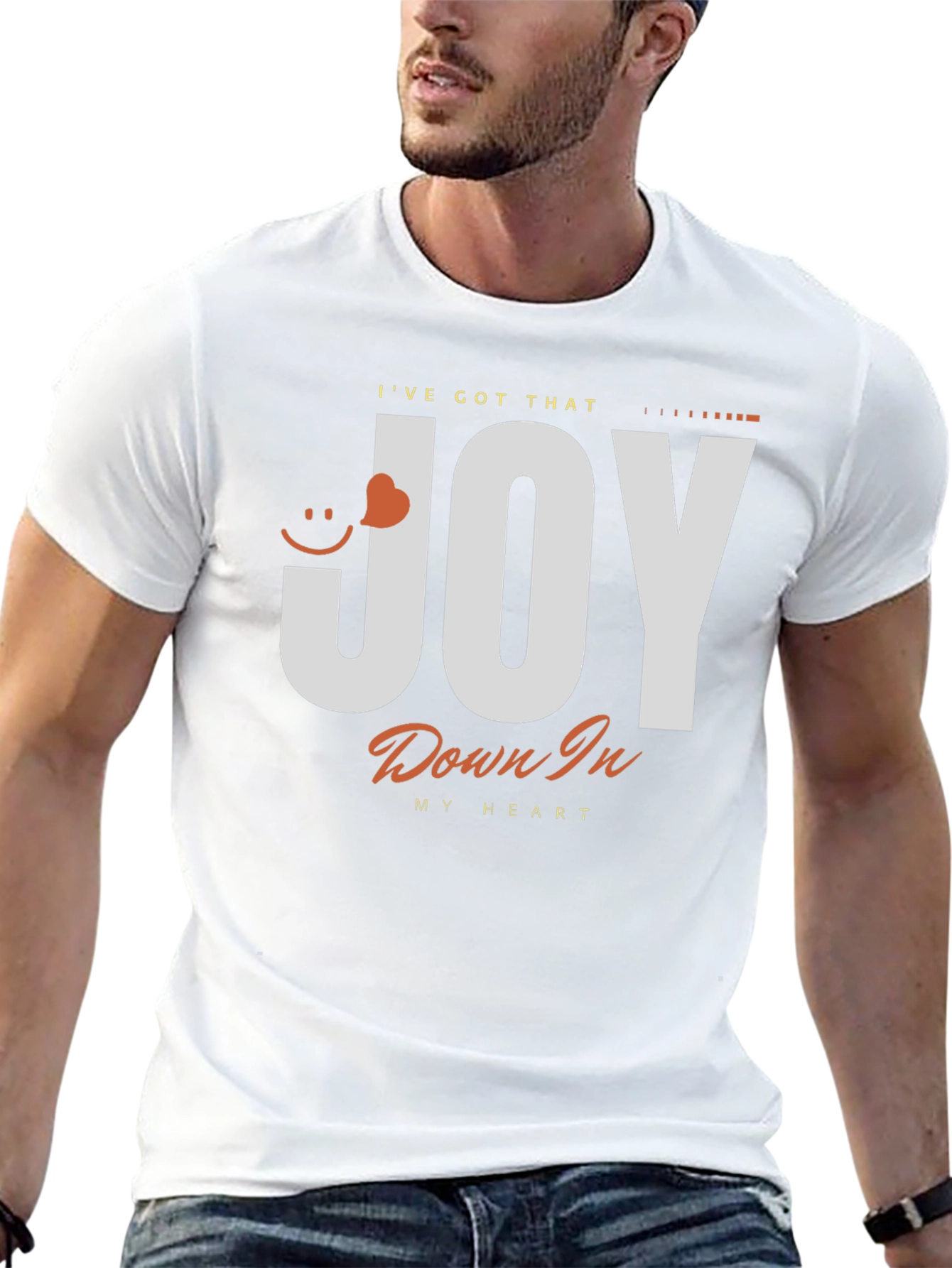 Joy Heart Graphic Black T-Shirt