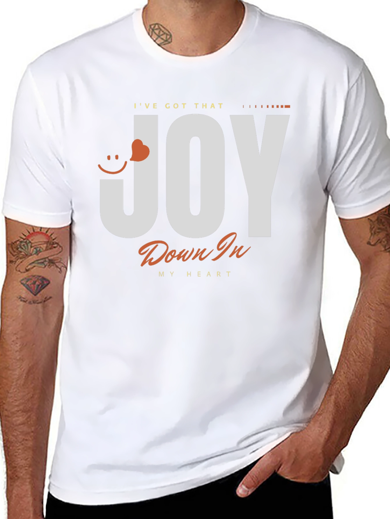 Joy Heart Graphic Black T-Shirt