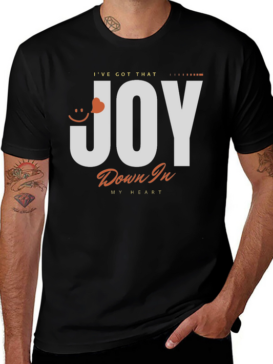 Joy Heart Graphic Black T-Shirt