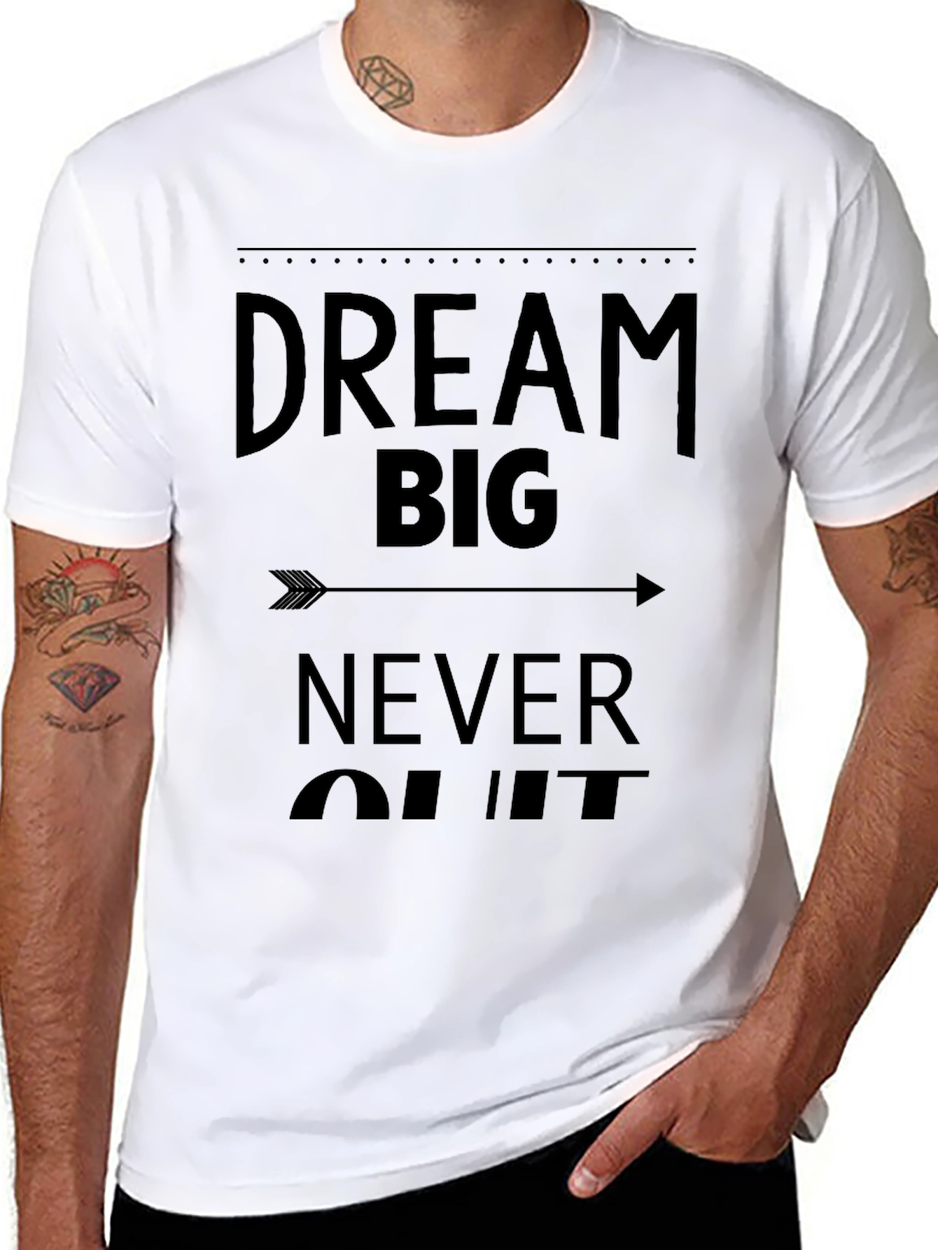 Dream Big Never Quit Graphic Tee