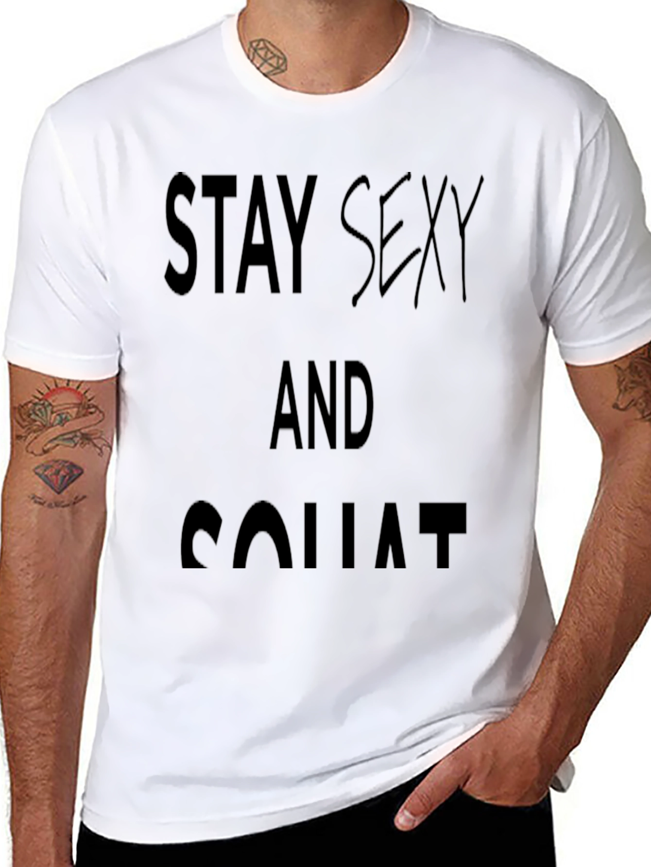 Stay Sexy and Squat Black T-Shirt