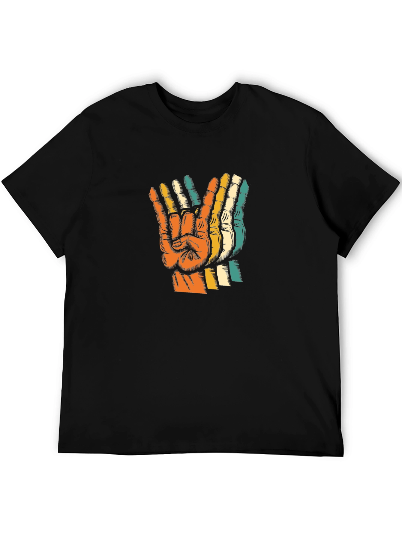 Retro Peace Sign Graphic T-Shirt - Classic Comfort