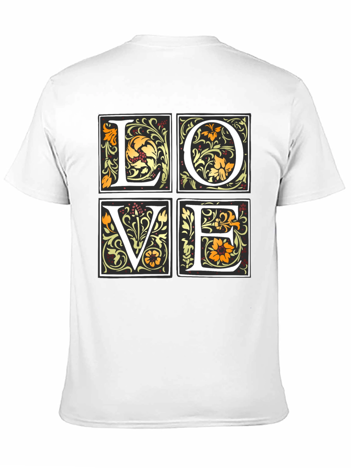 Floral LOVE Graphic T-Shirt - Stylish Unisex Tee