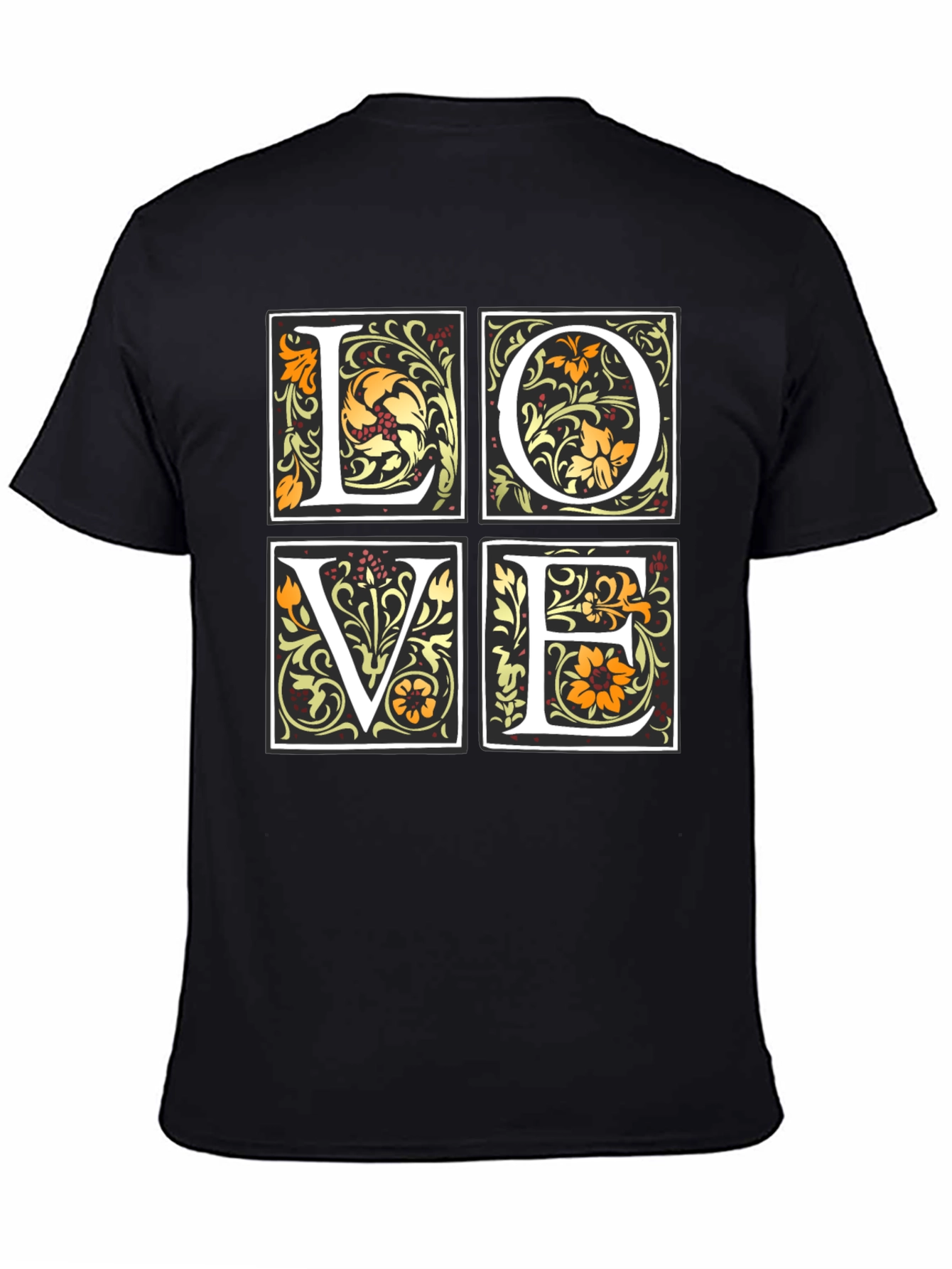Floral LOVE Graphic T-Shirt - Stylish Unisex Tee