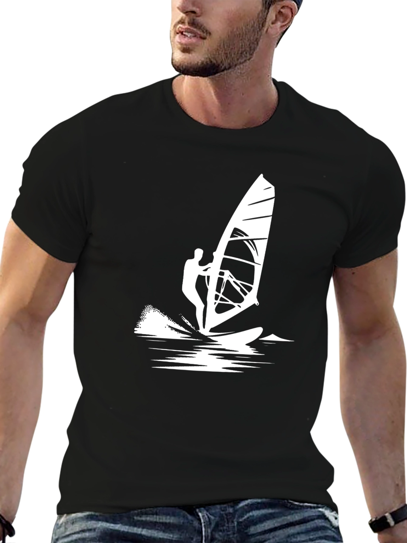 Windsurfer Graphic Tee - Black
