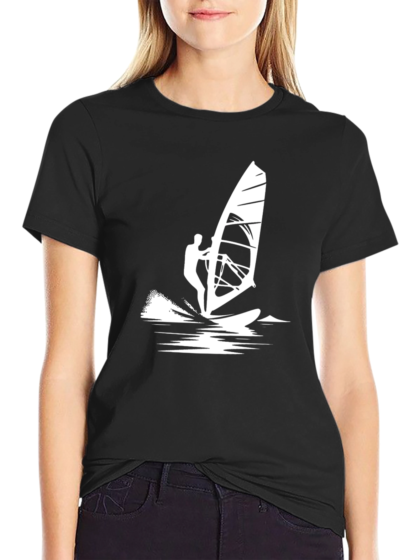 Windsurfer Graphic Tee - Black
