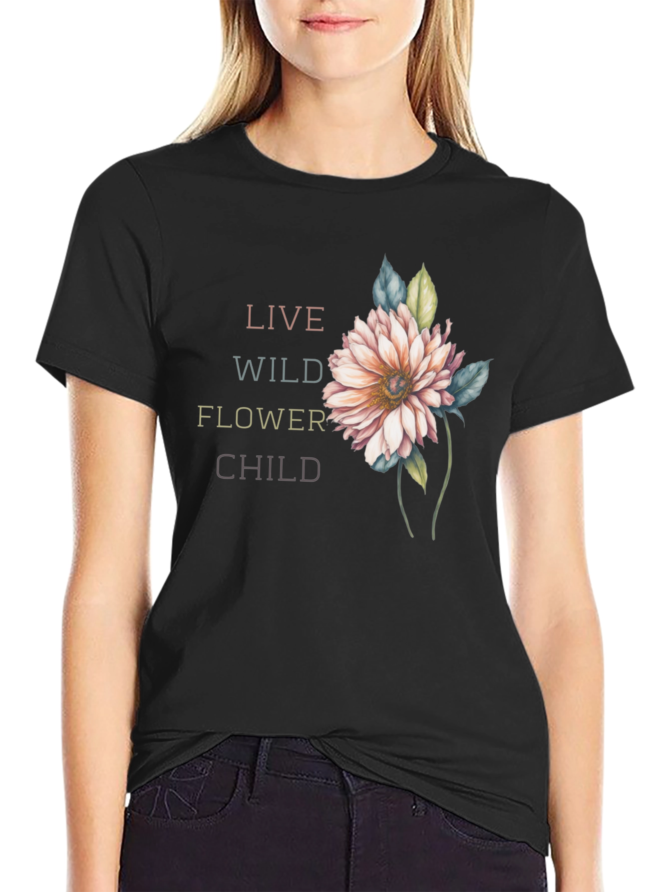 Live Wild Flower Child Graphic Tee
