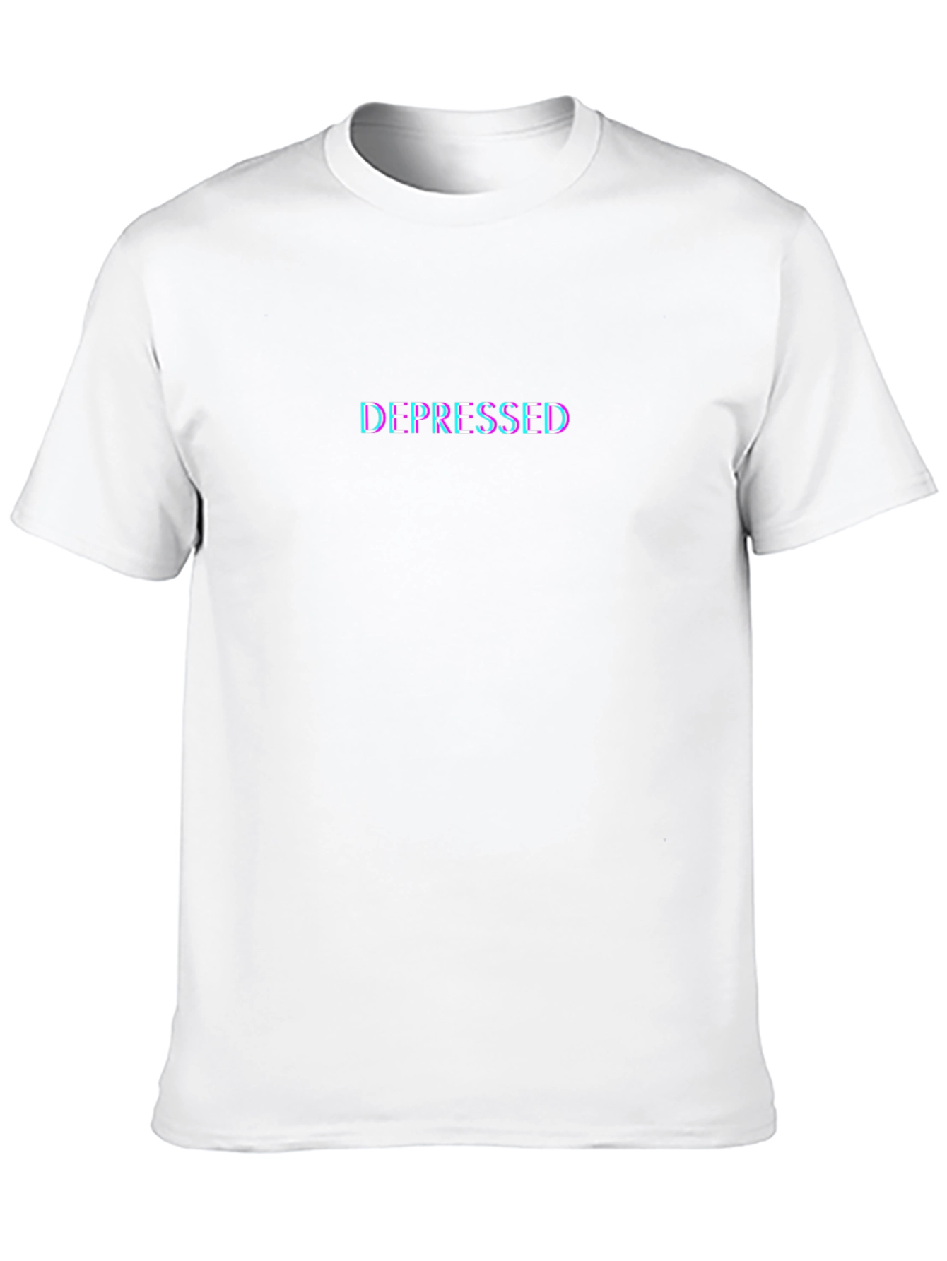 Depressed Graphic Tee - Black Casual T-Shirt