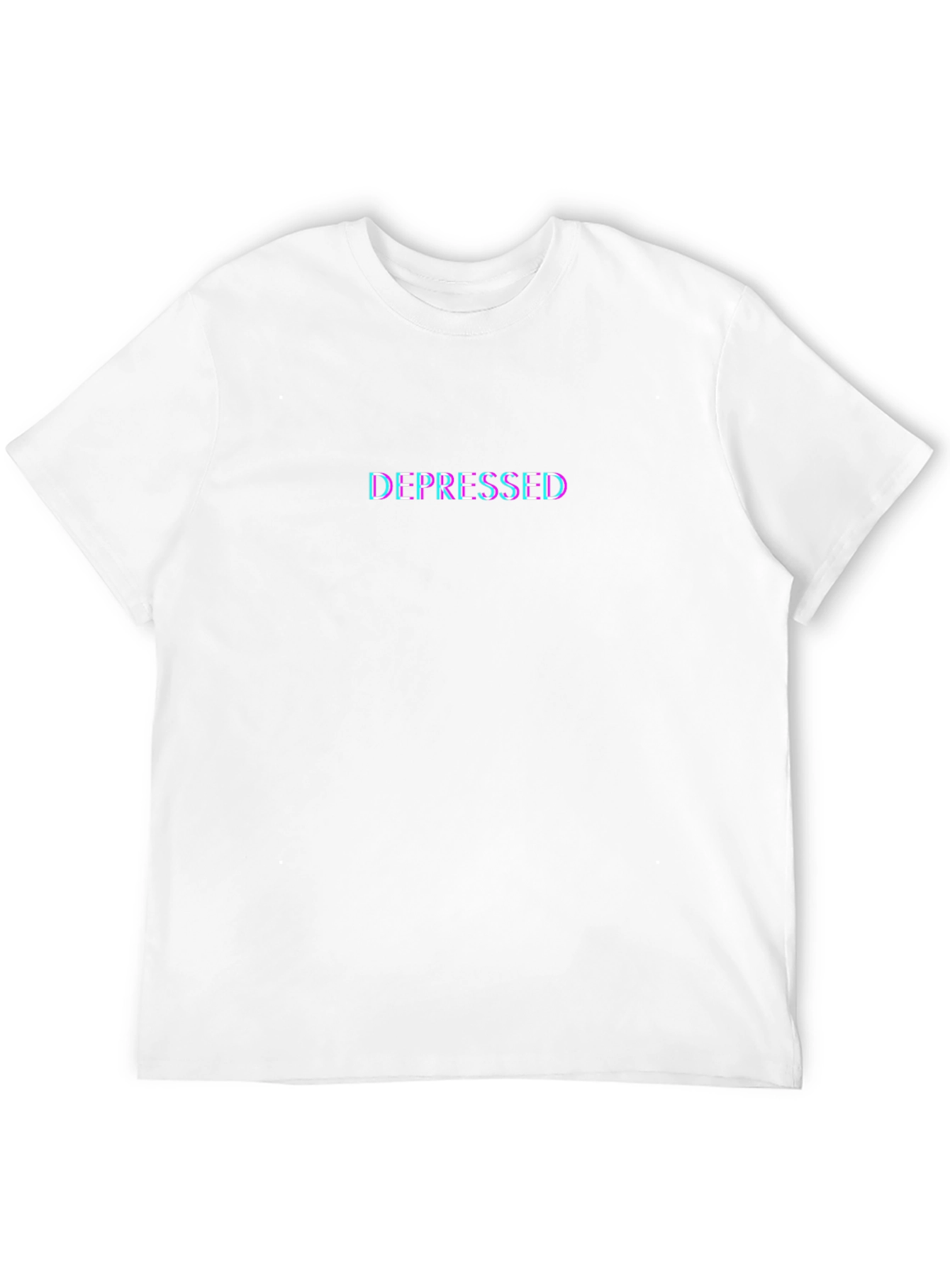 Depressed Graphic Tee - Black Casual T-Shirt