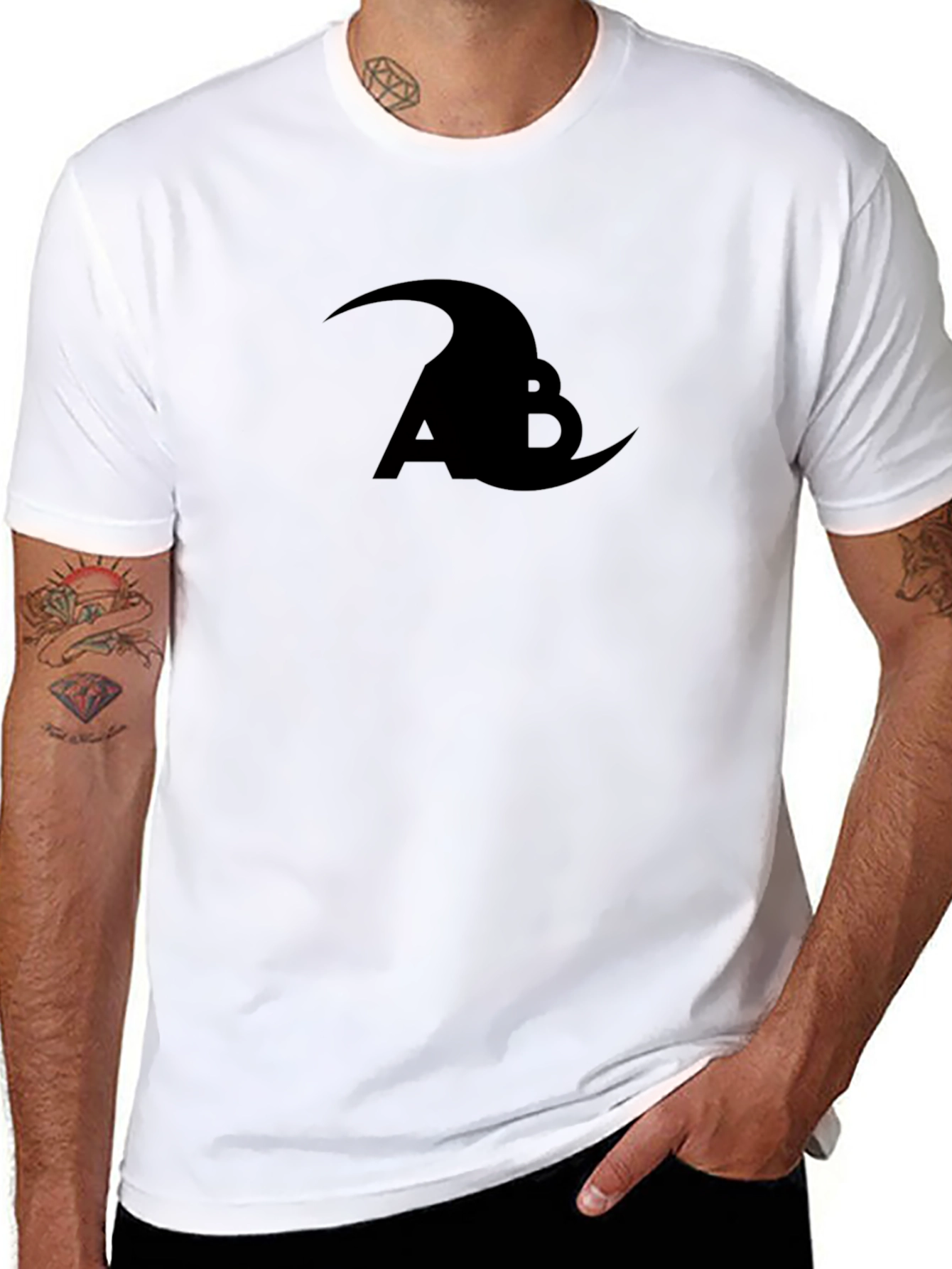 Mens Black Graphic Tee - AB Logo