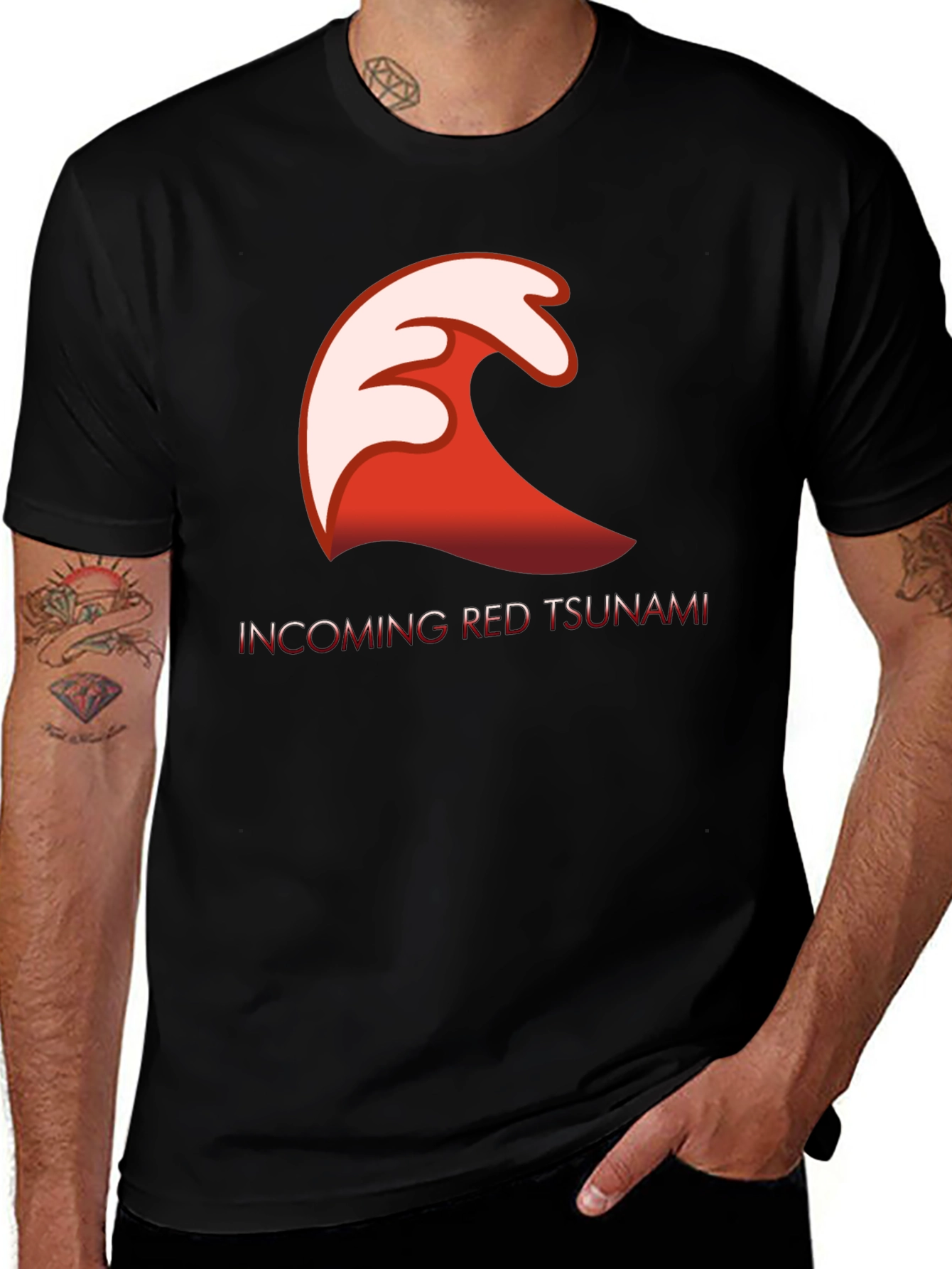Incoming Red Tsunami Graphic Tee