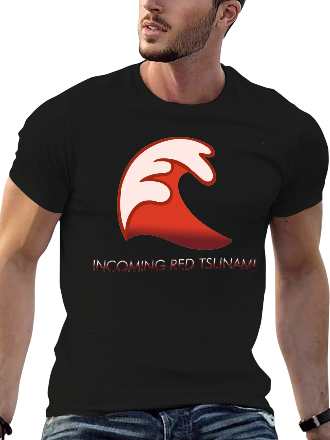 Incoming Red Tsunami Graphic Tee
