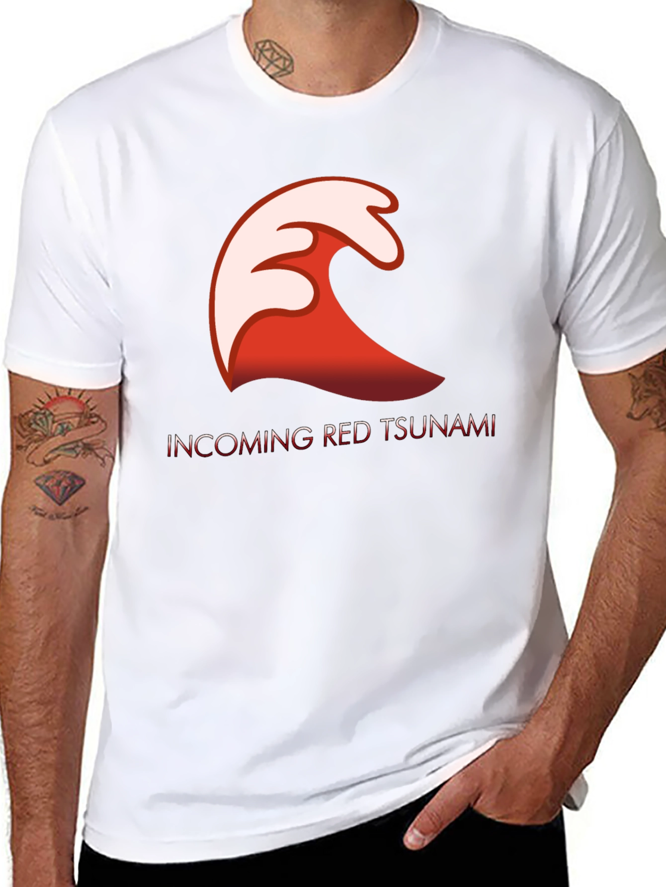 Incoming Red Tsunami Graphic Tee