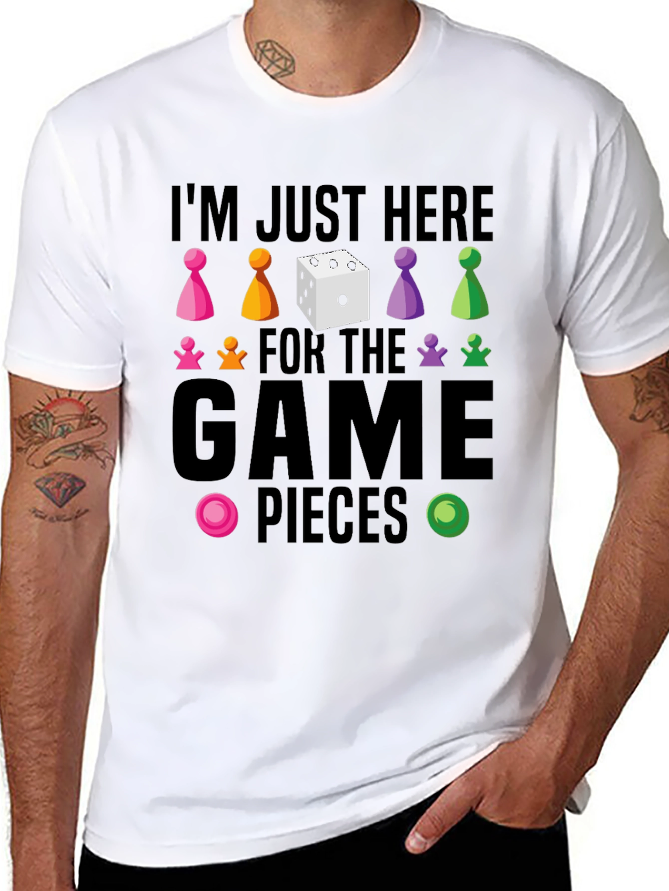 Game Pieces T-Shirt - Board Game Lover Tee