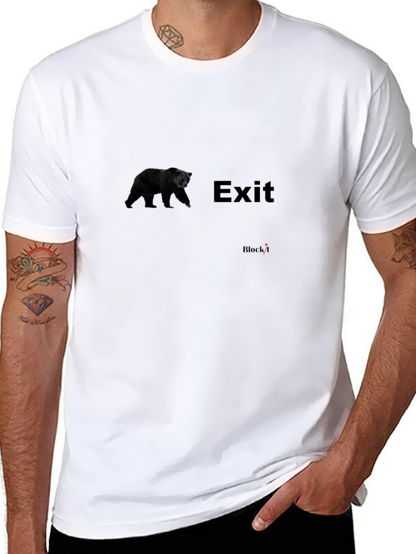 Bear Exit Black Graphic T-Shirt