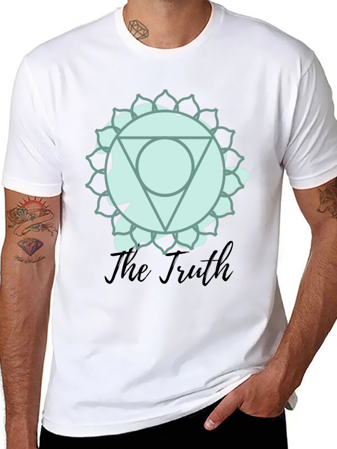 Truth Chakra Graphic T-Shirt - Mens Black Tee