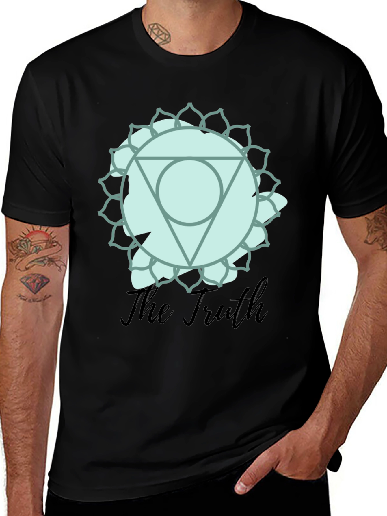 Truth Chakra Graphic T-Shirt - Mens Black Tee