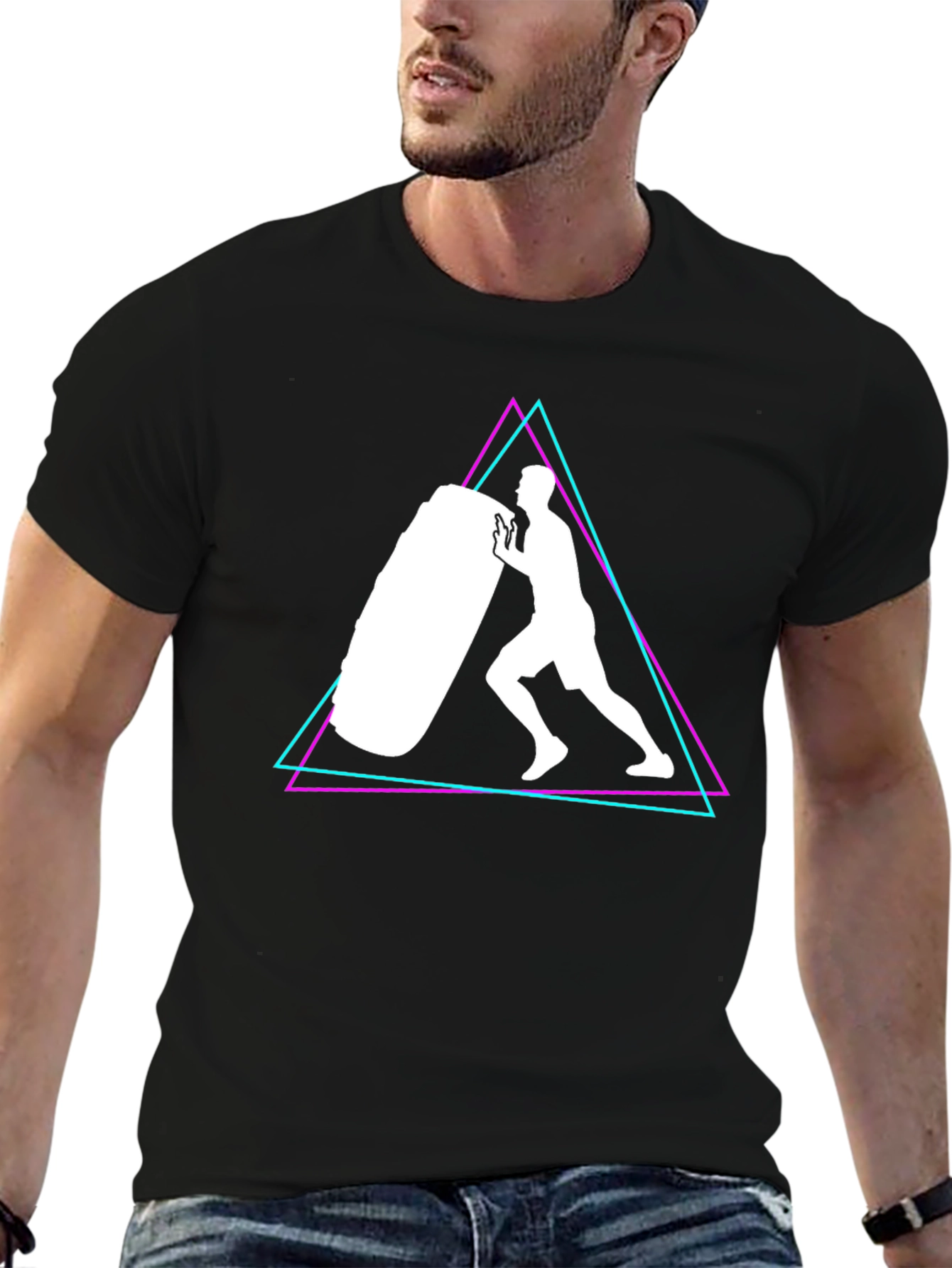 Strongman Triangle Graphic T-Shirt