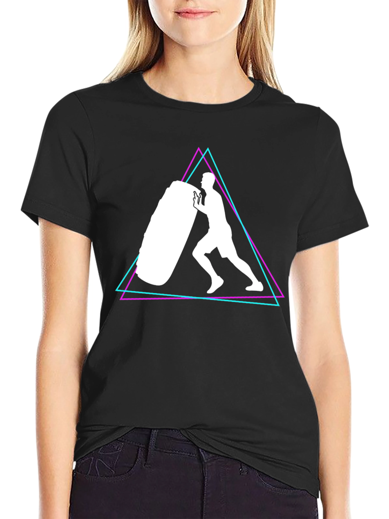 Strongman Triangle Graphic T-Shirt