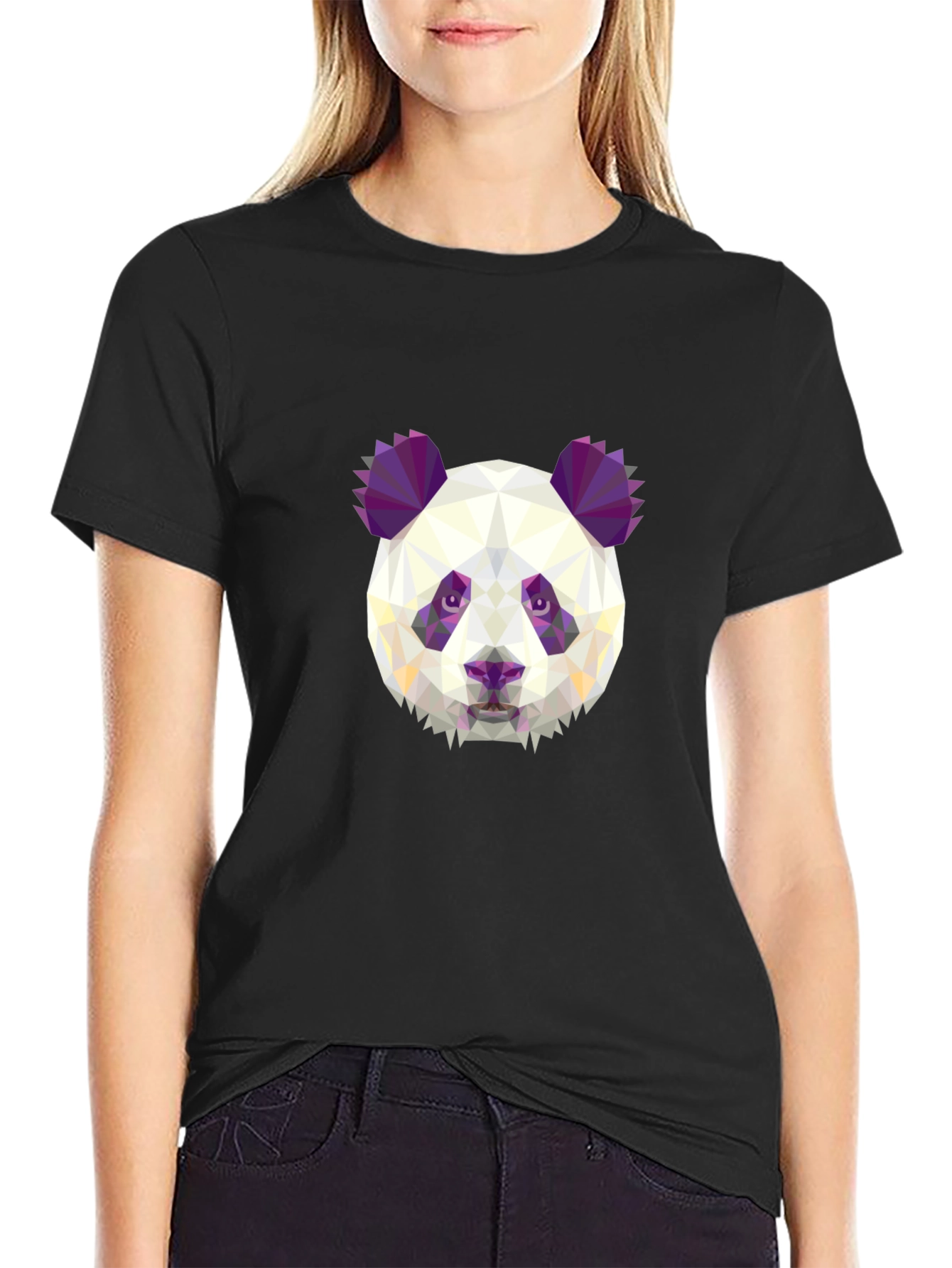 Geometric Panda T-Shirt - Modern & Stylish