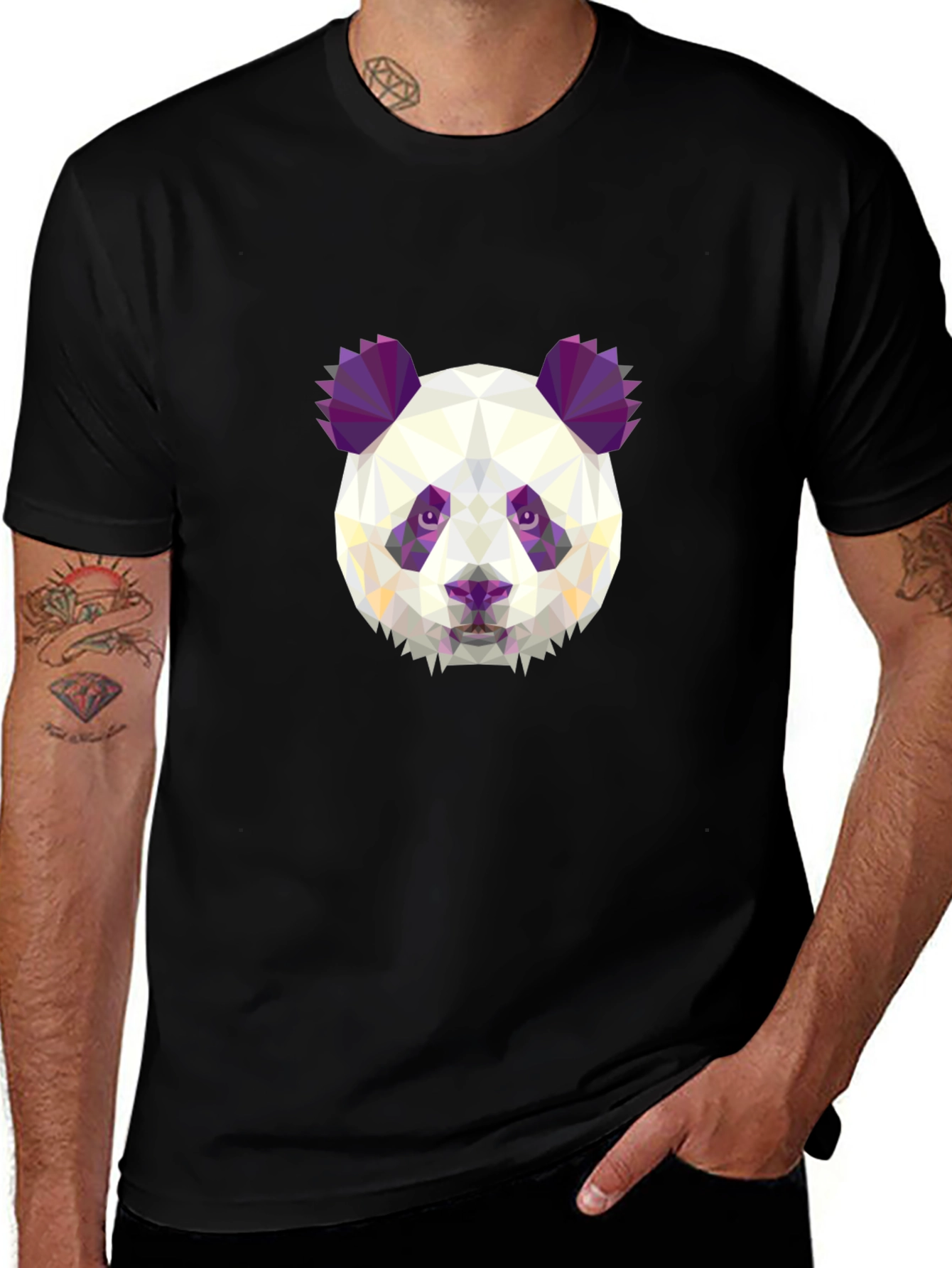 Geometric Panda T-Shirt - Modern & Stylish