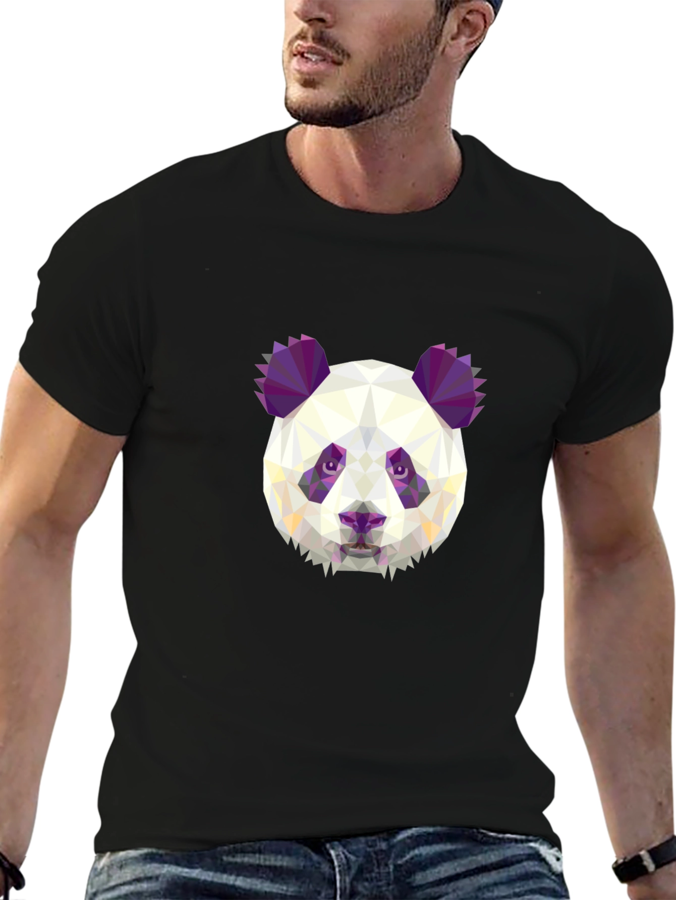 Geometric Panda T-Shirt - Modern & Stylish