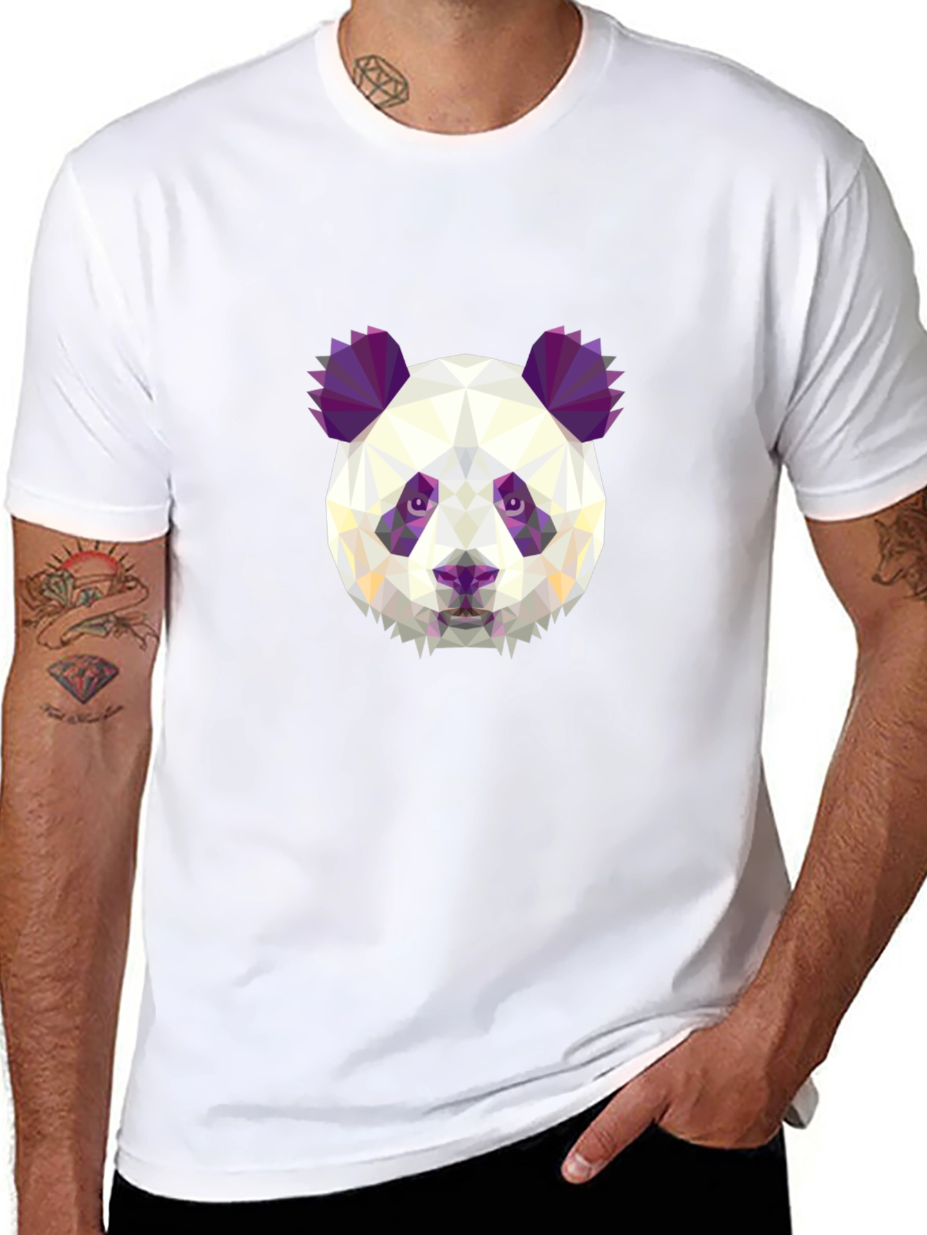 Geometric Panda T-Shirt - Modern & Stylish