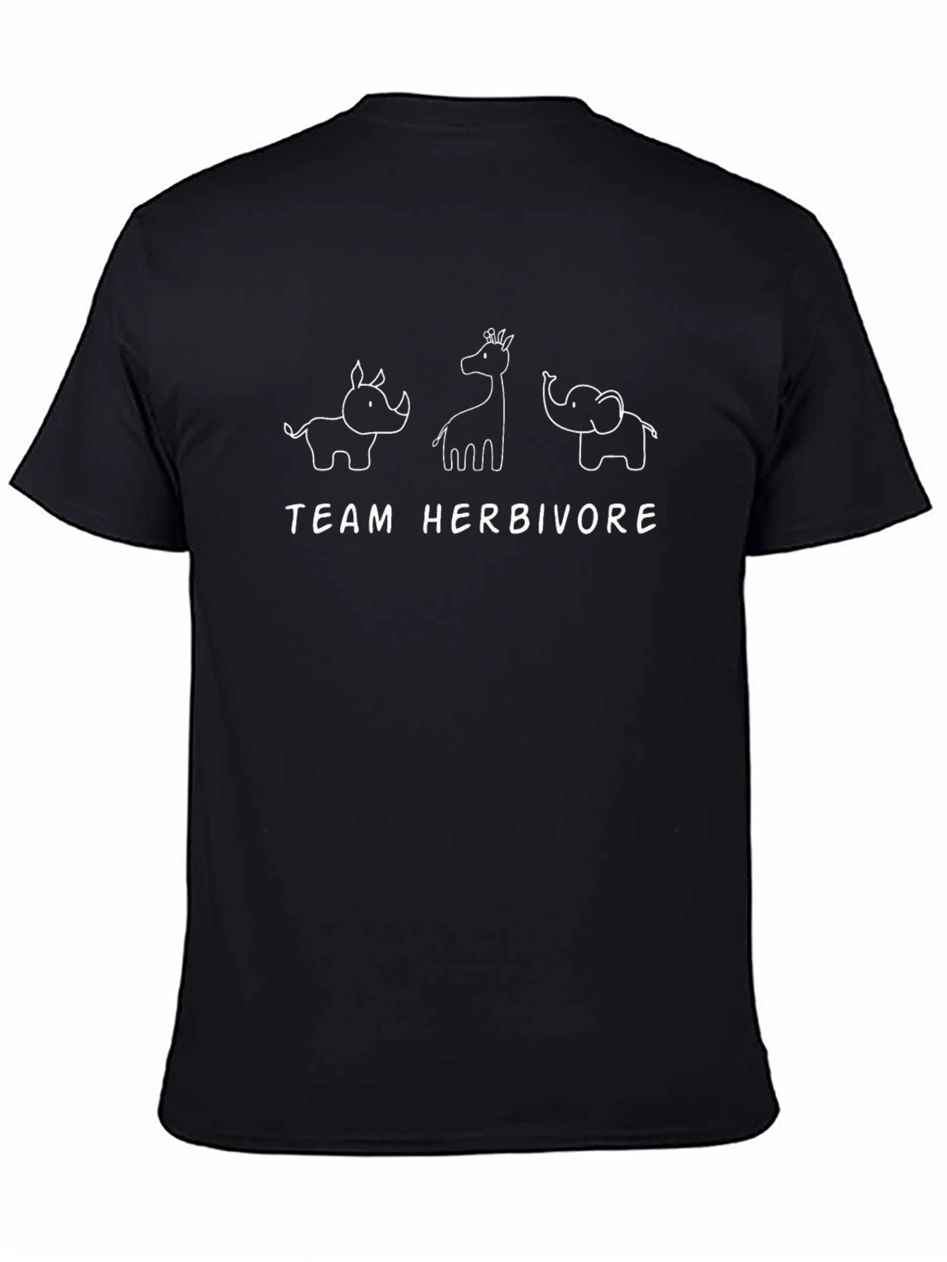Team Herbivore Black T-Shirt - Animal Lover Tee