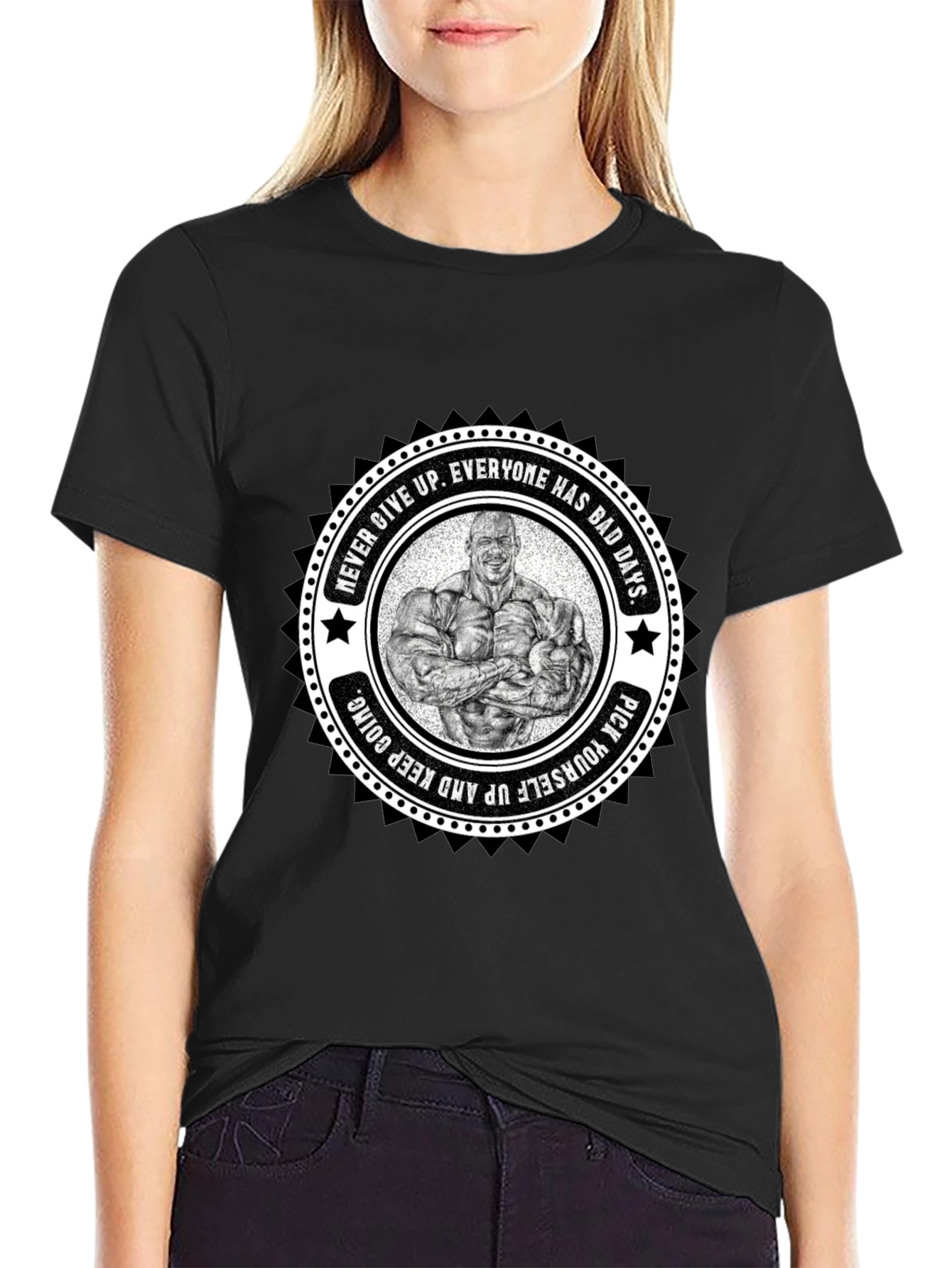 Motivational Bodybuilder Graphic T-Shirt