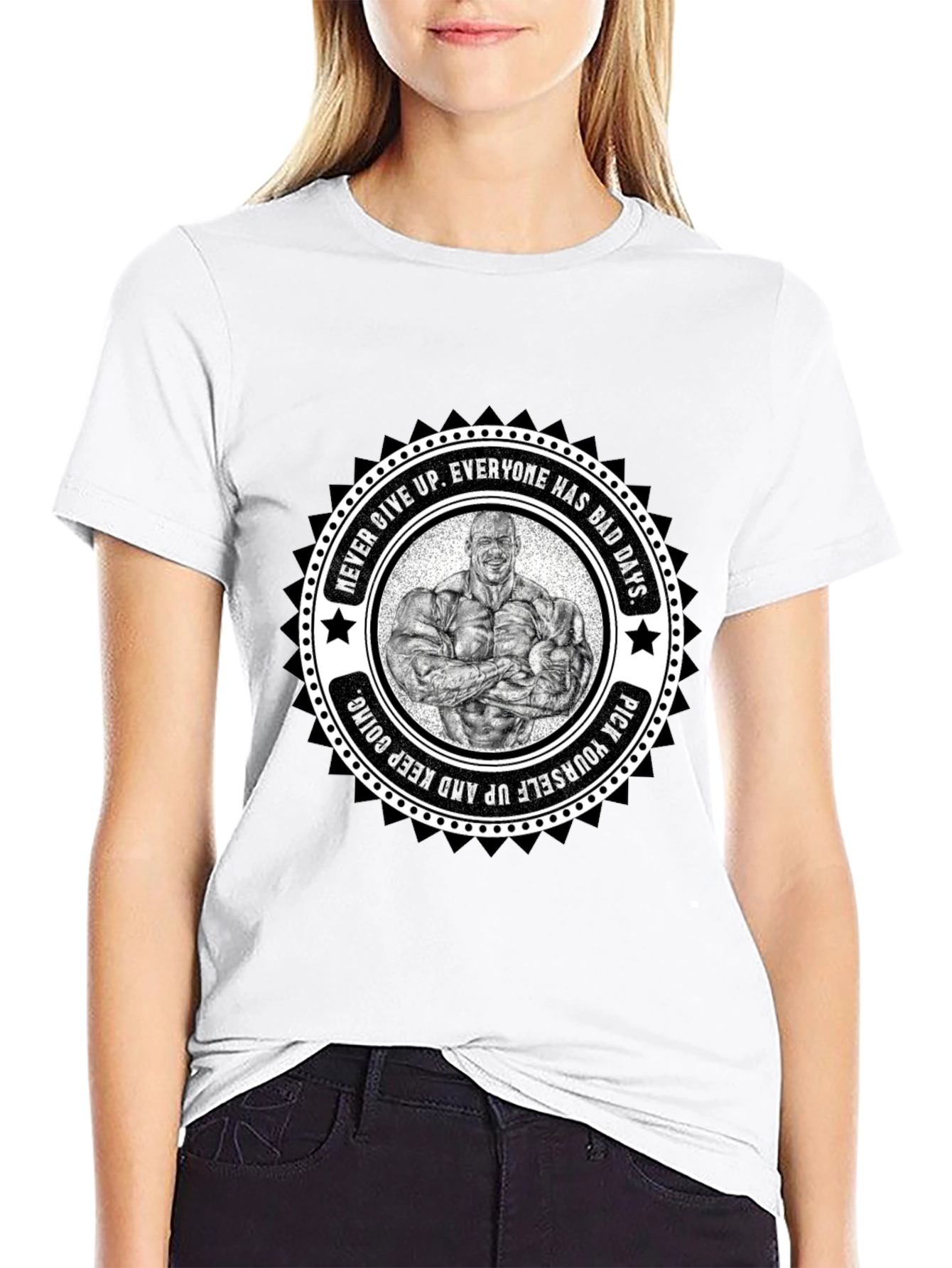 Motivational Bodybuilder Graphic T-Shirt