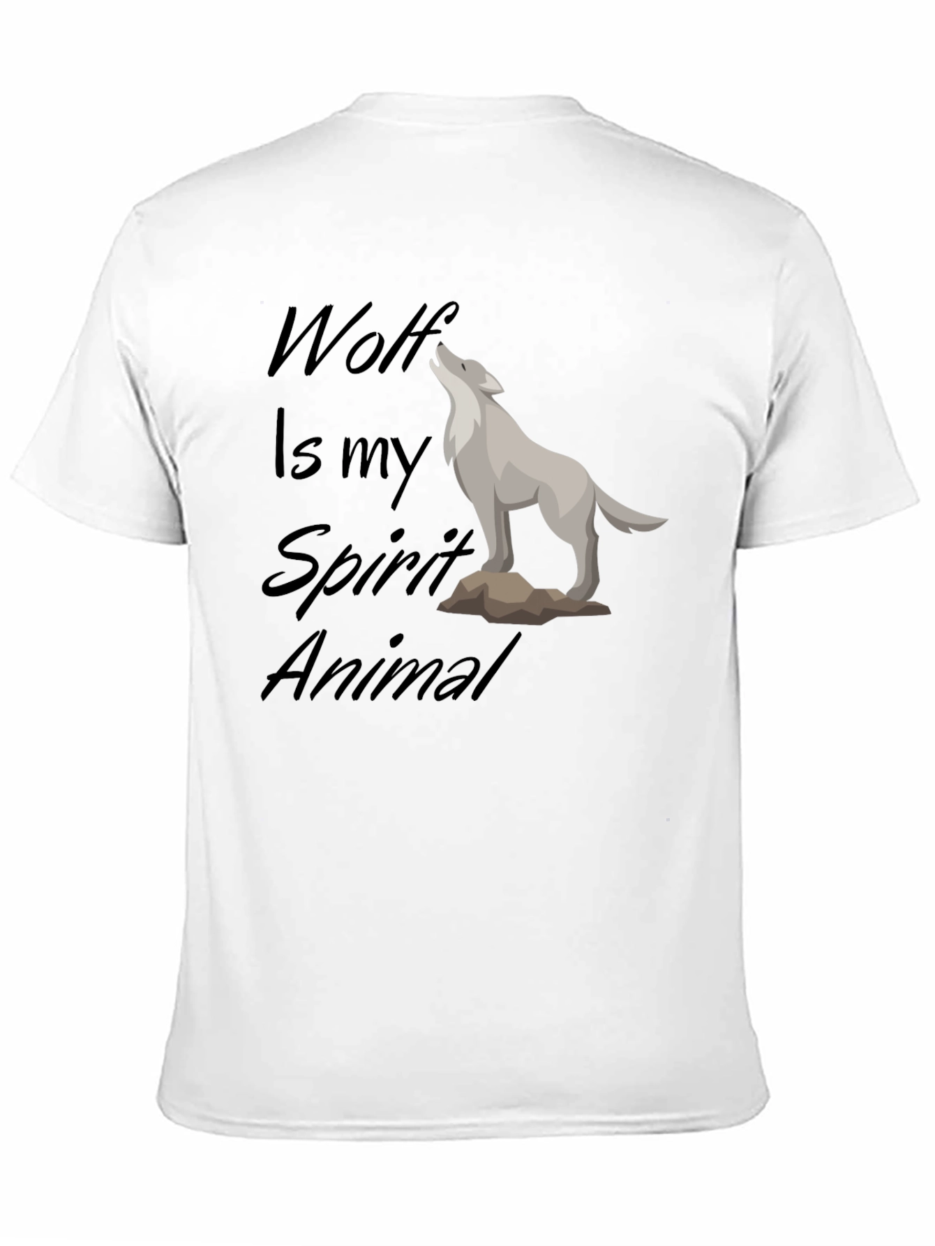 Wolf Spirit Animal Black T-Shirt