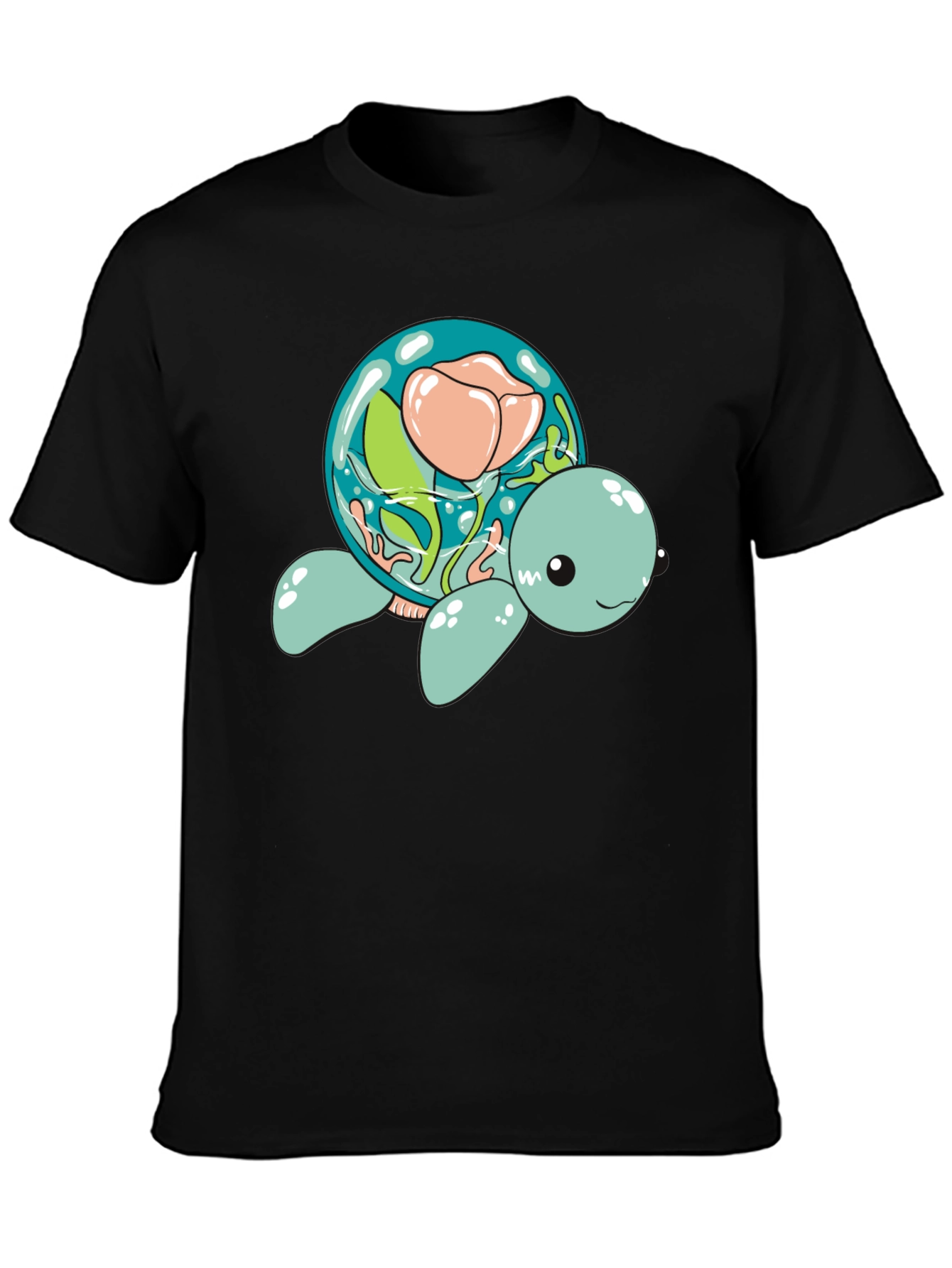Aquatic Turtle Flower Dome Graphic Tee