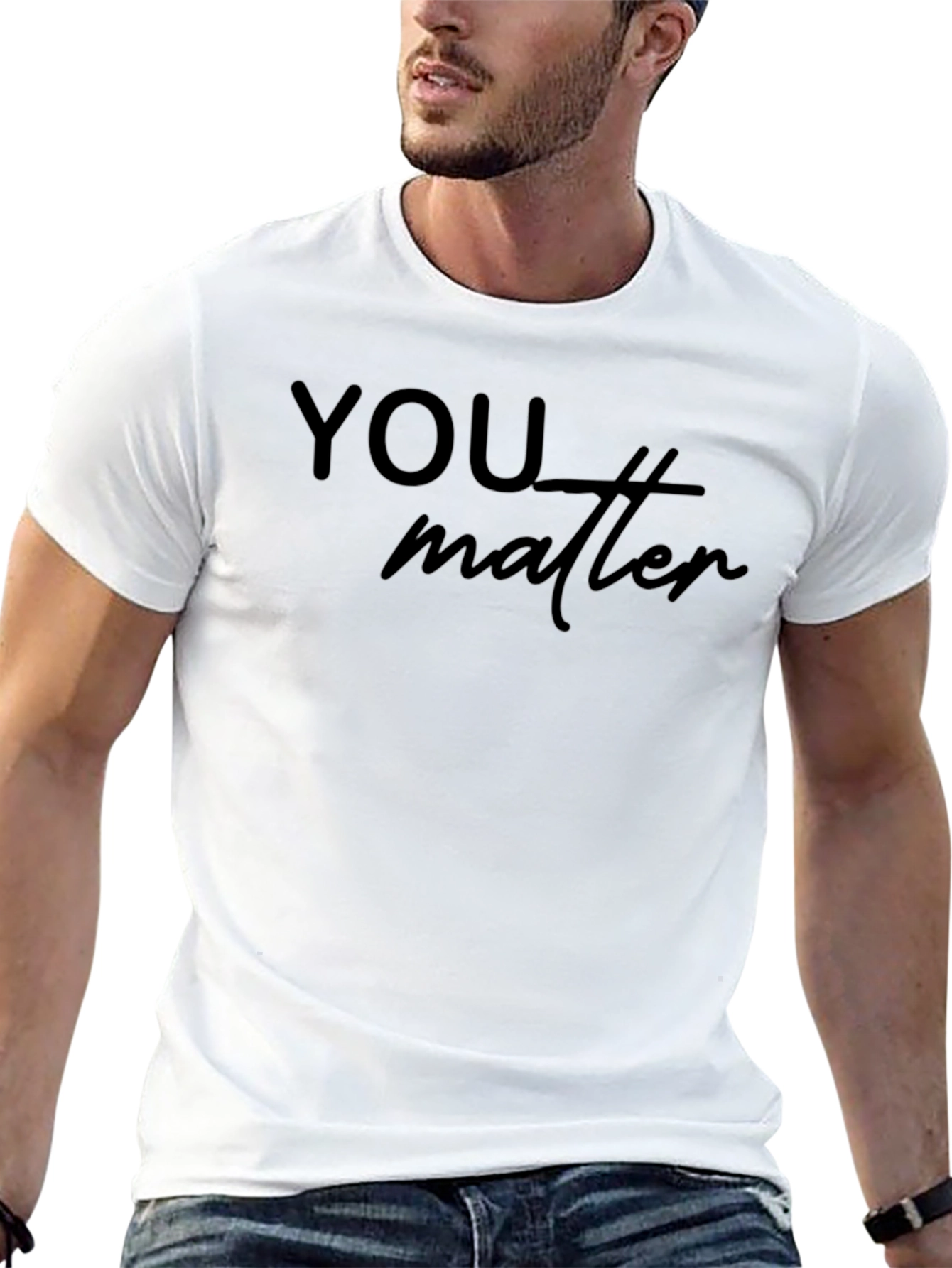 You Matter Black T-Shirt Mens Comfort Fit
