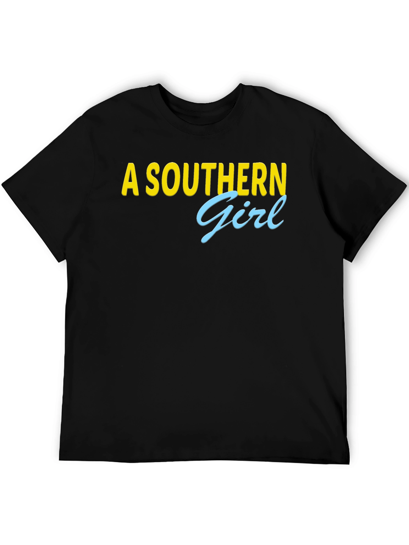 A Southern Girl Tee - Black Crew Neck